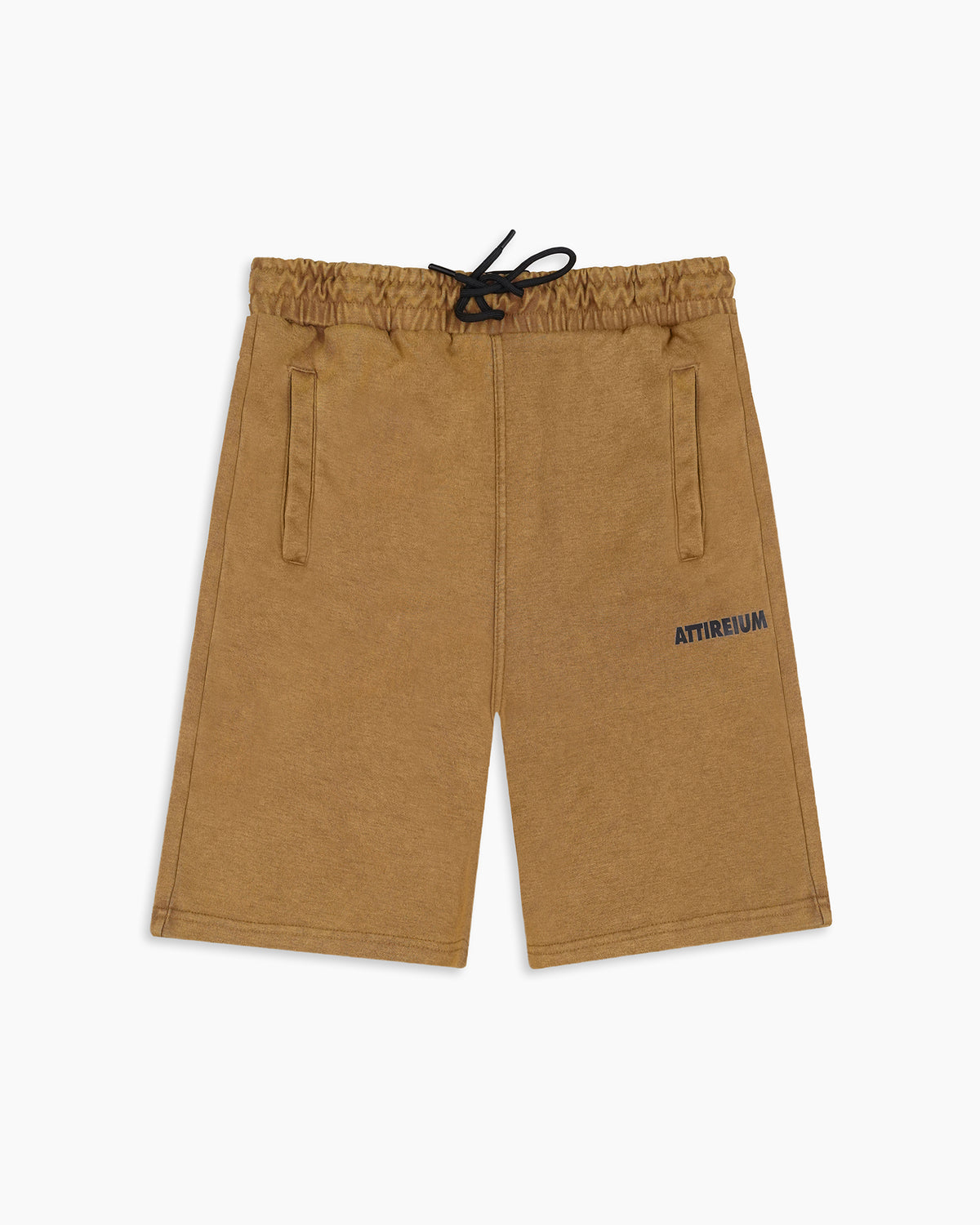 Mustard Brown Acid Wash Short