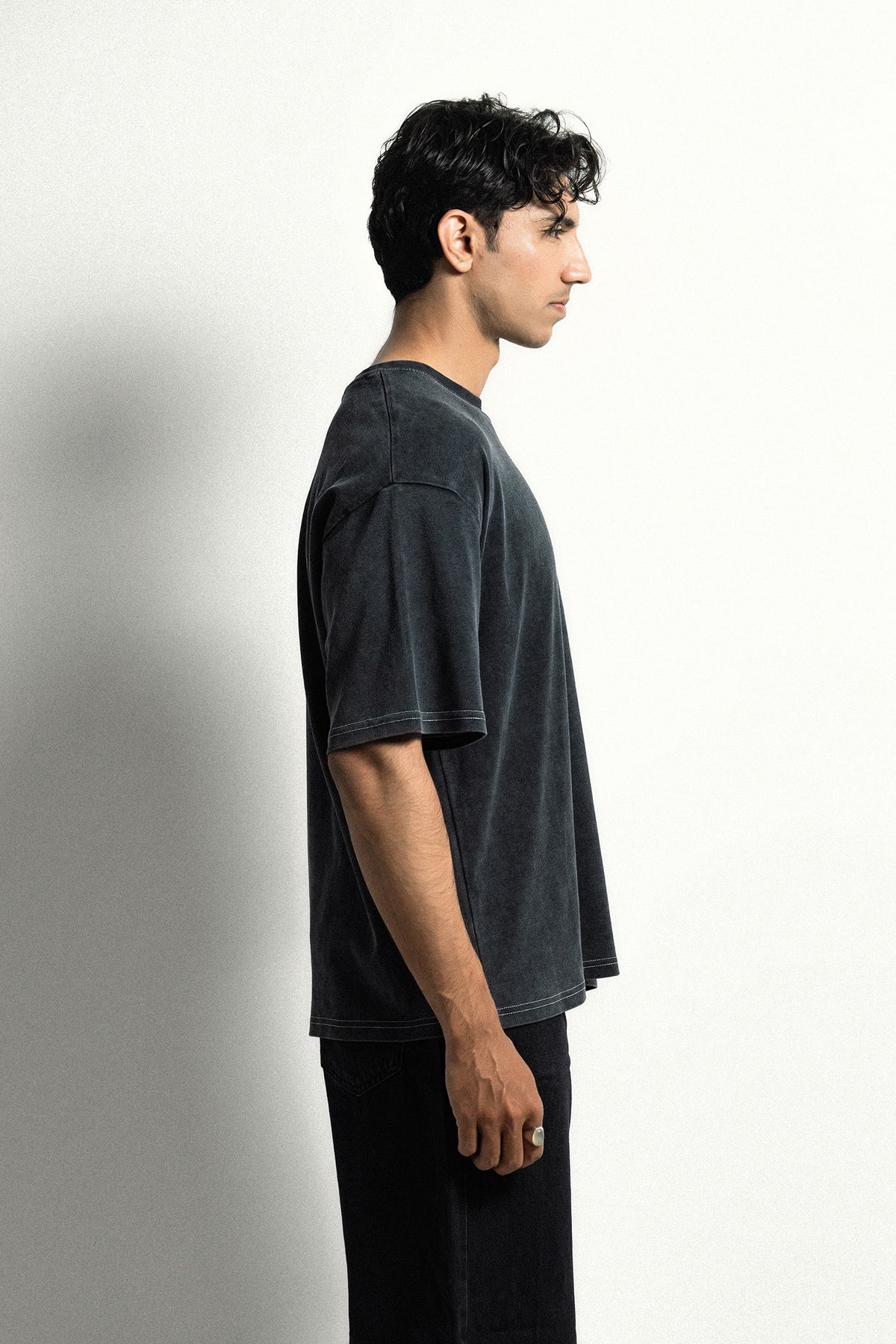Washed Black Acid Wash T-Shirt