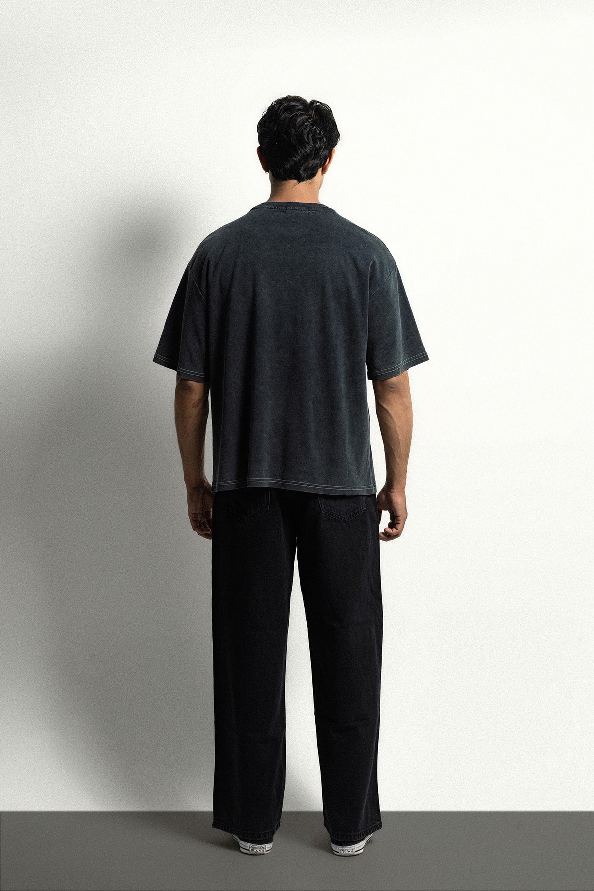Washed Black Acid Wash T-Shirt