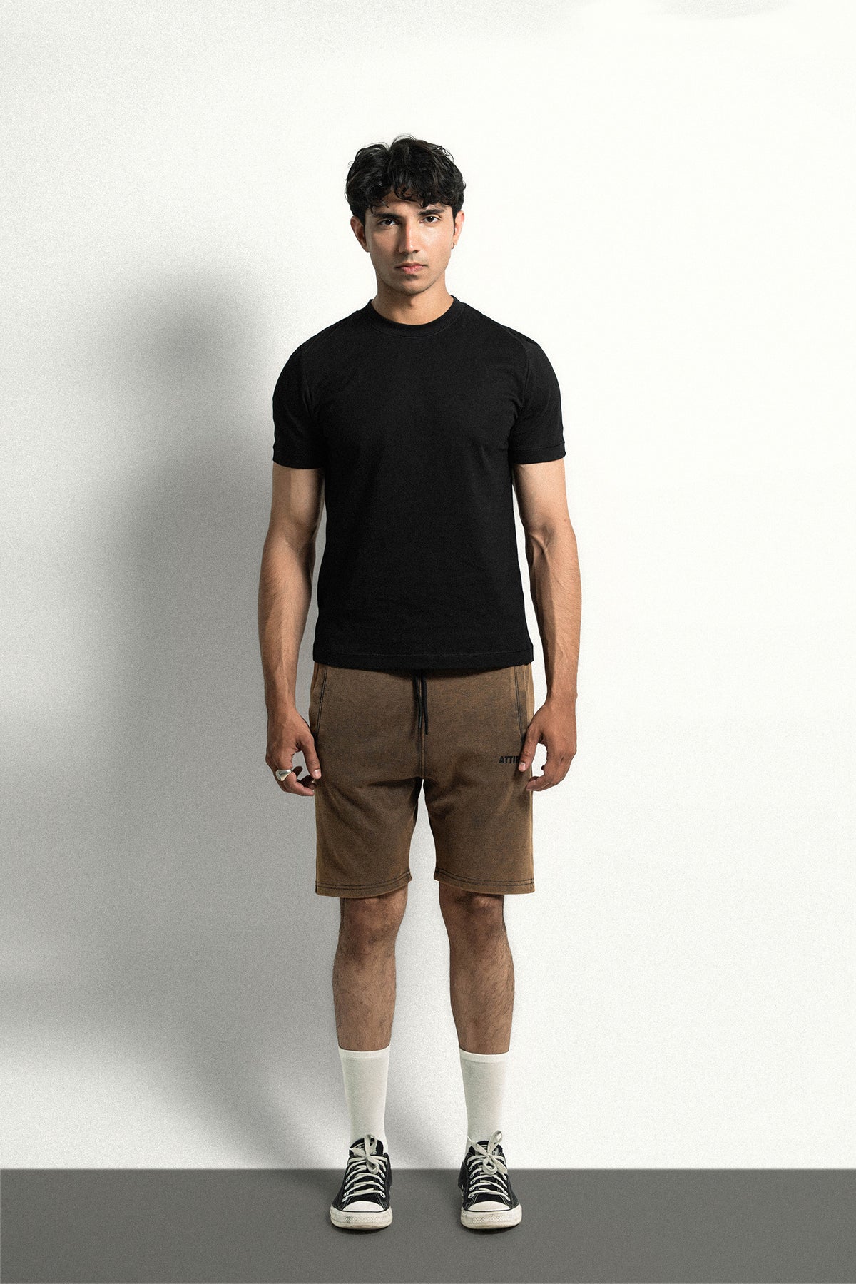 Washed Brown Acid Wash Short
