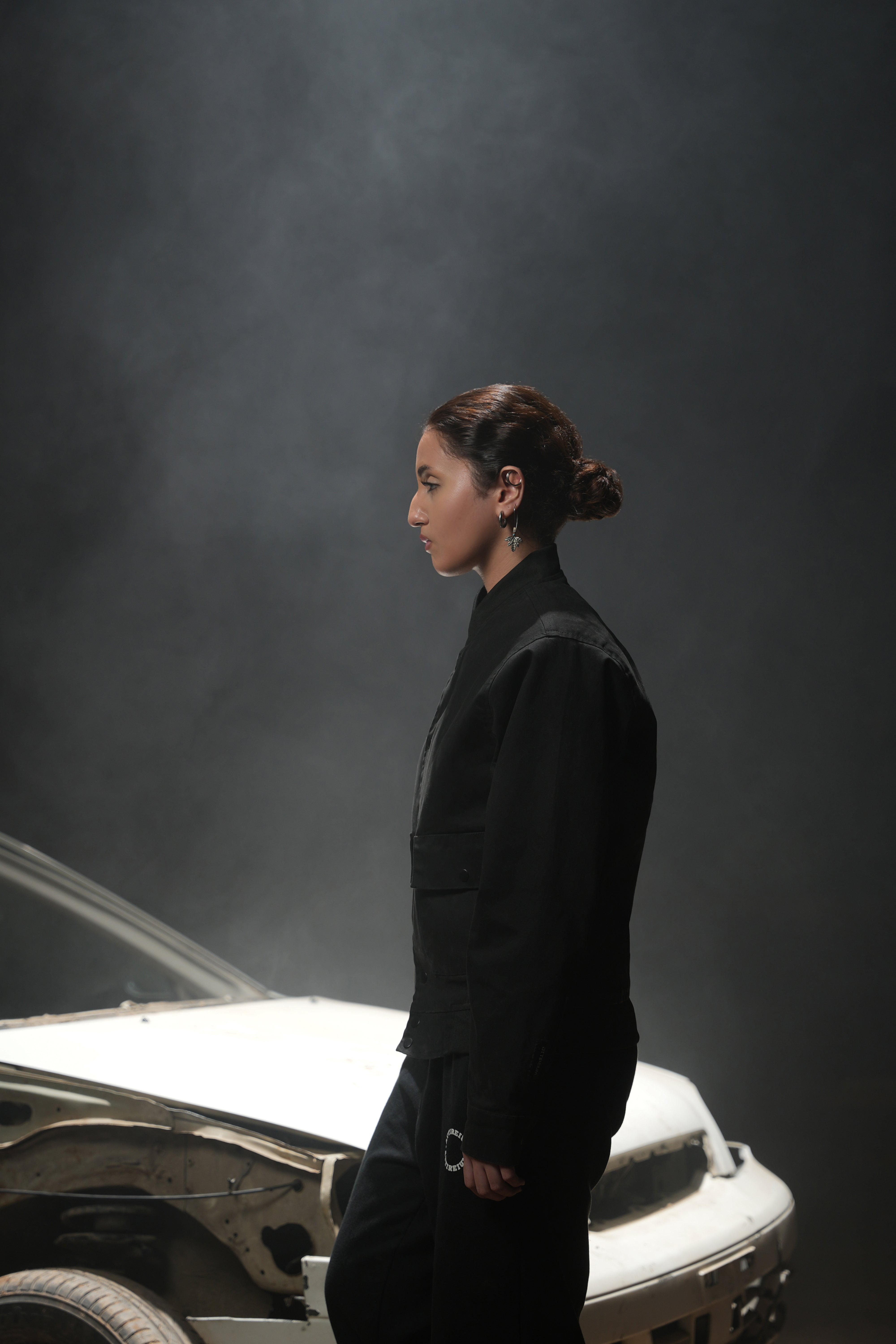 Black - Minimal Utility Street Jacket