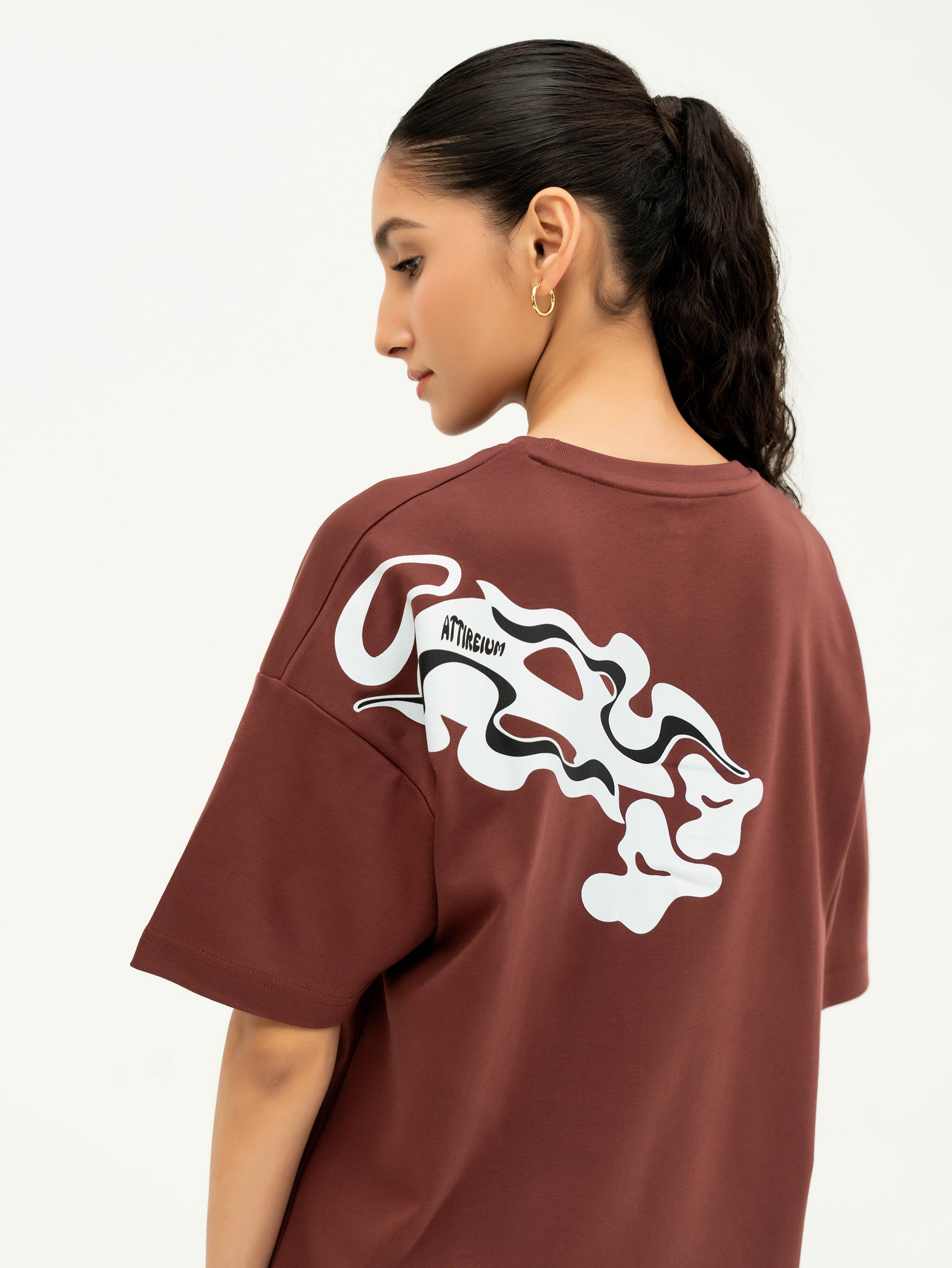 Oversized Rum Raisin Attire Text Design