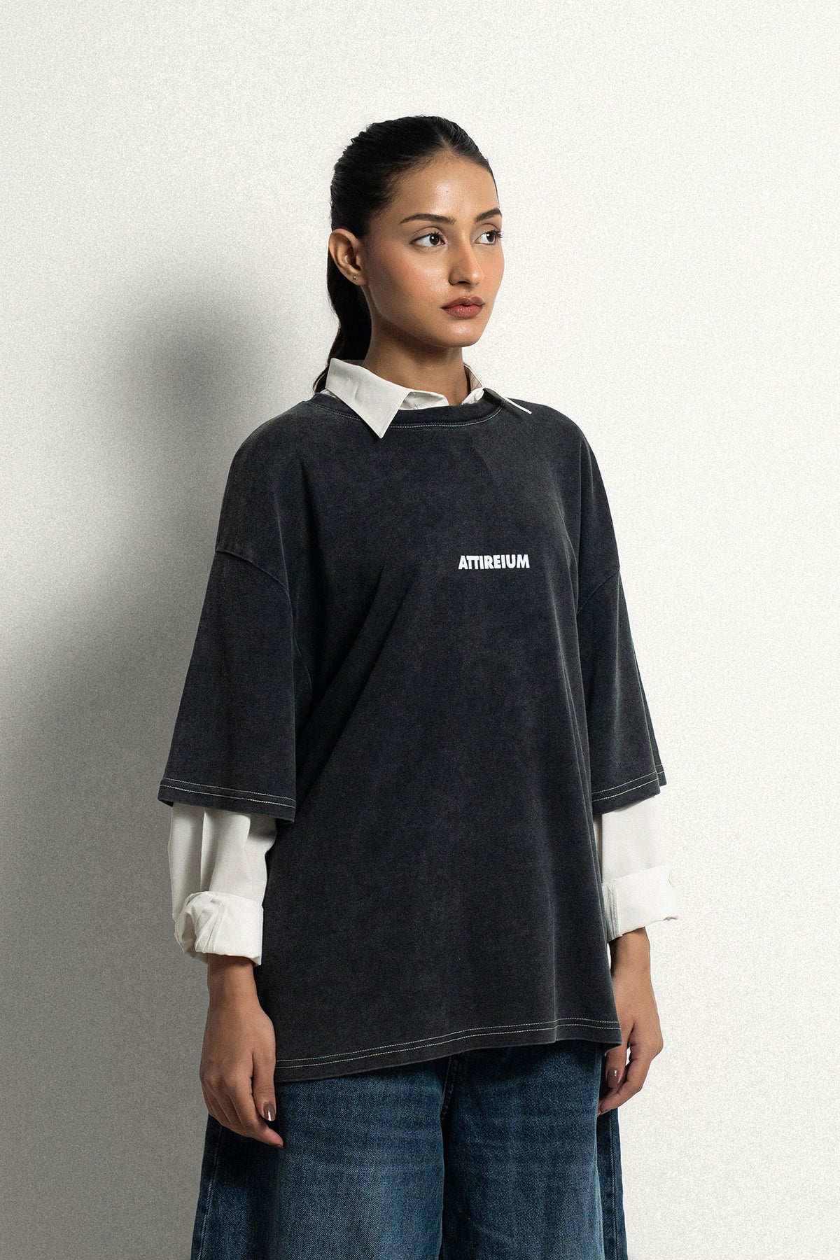 Washed Black Acid Wash T-Shirt
