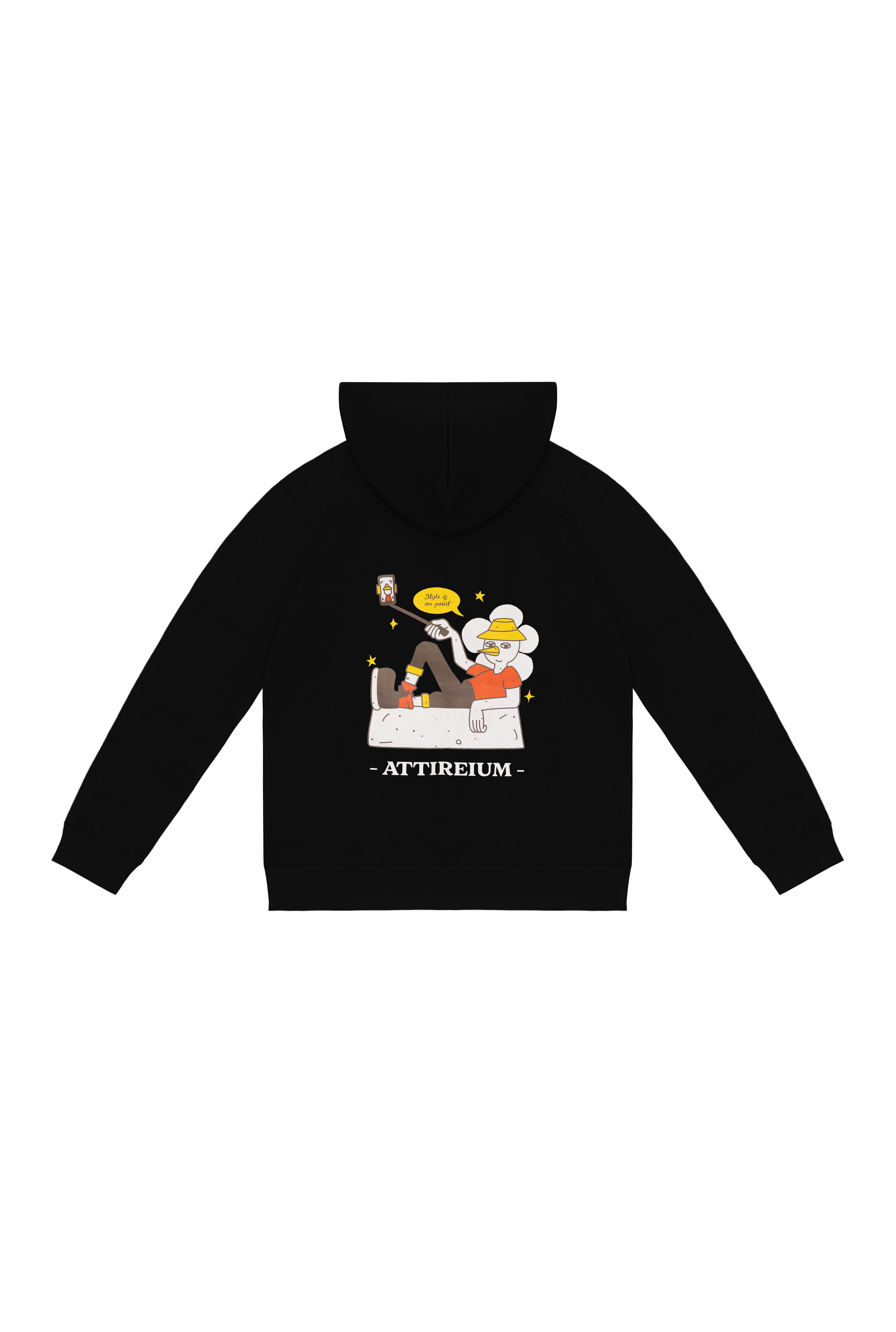 Black Fleece Hoodie – Duck Selfie Edition