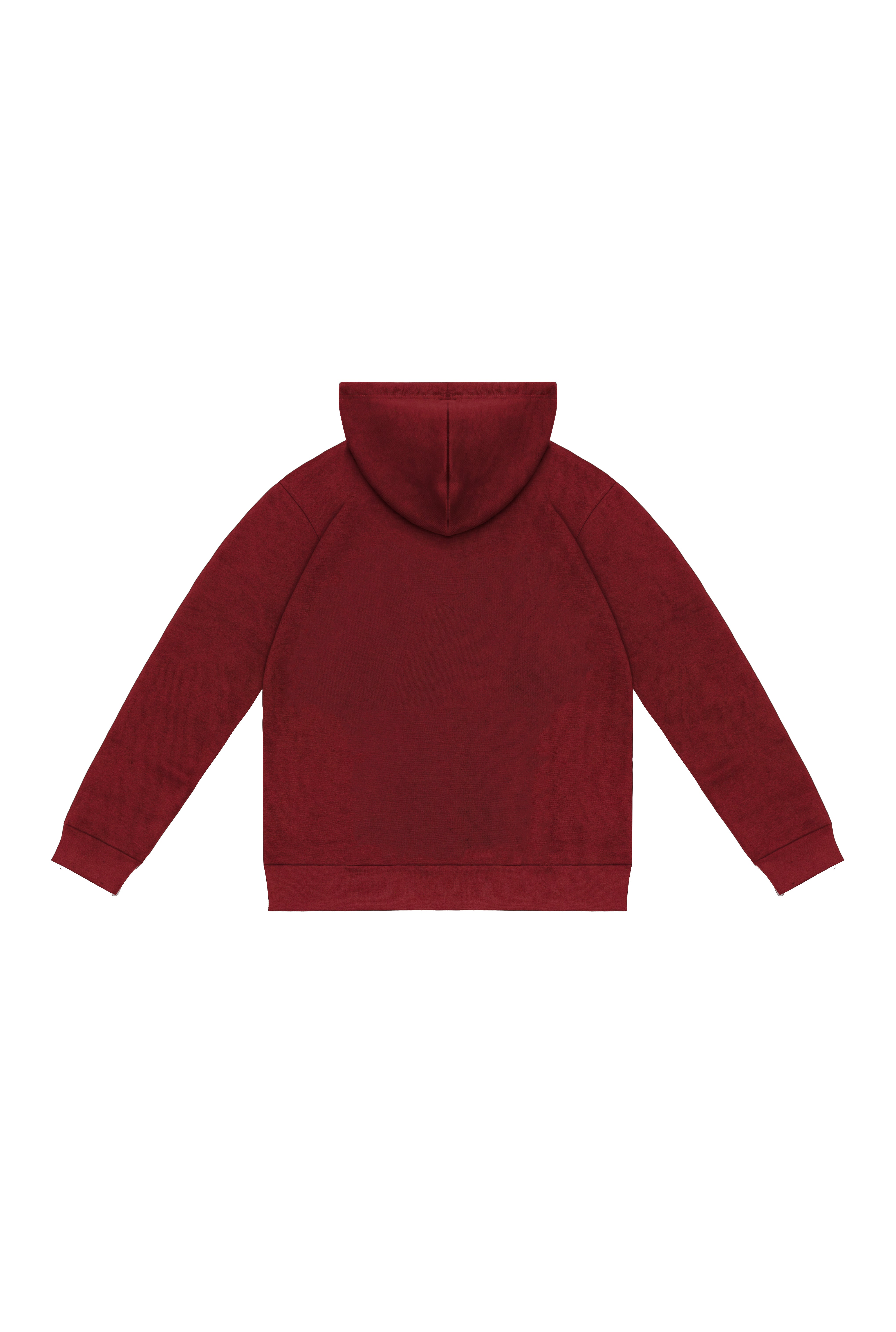 Rhubarb Fleece Hoodie – Signature Front Accent