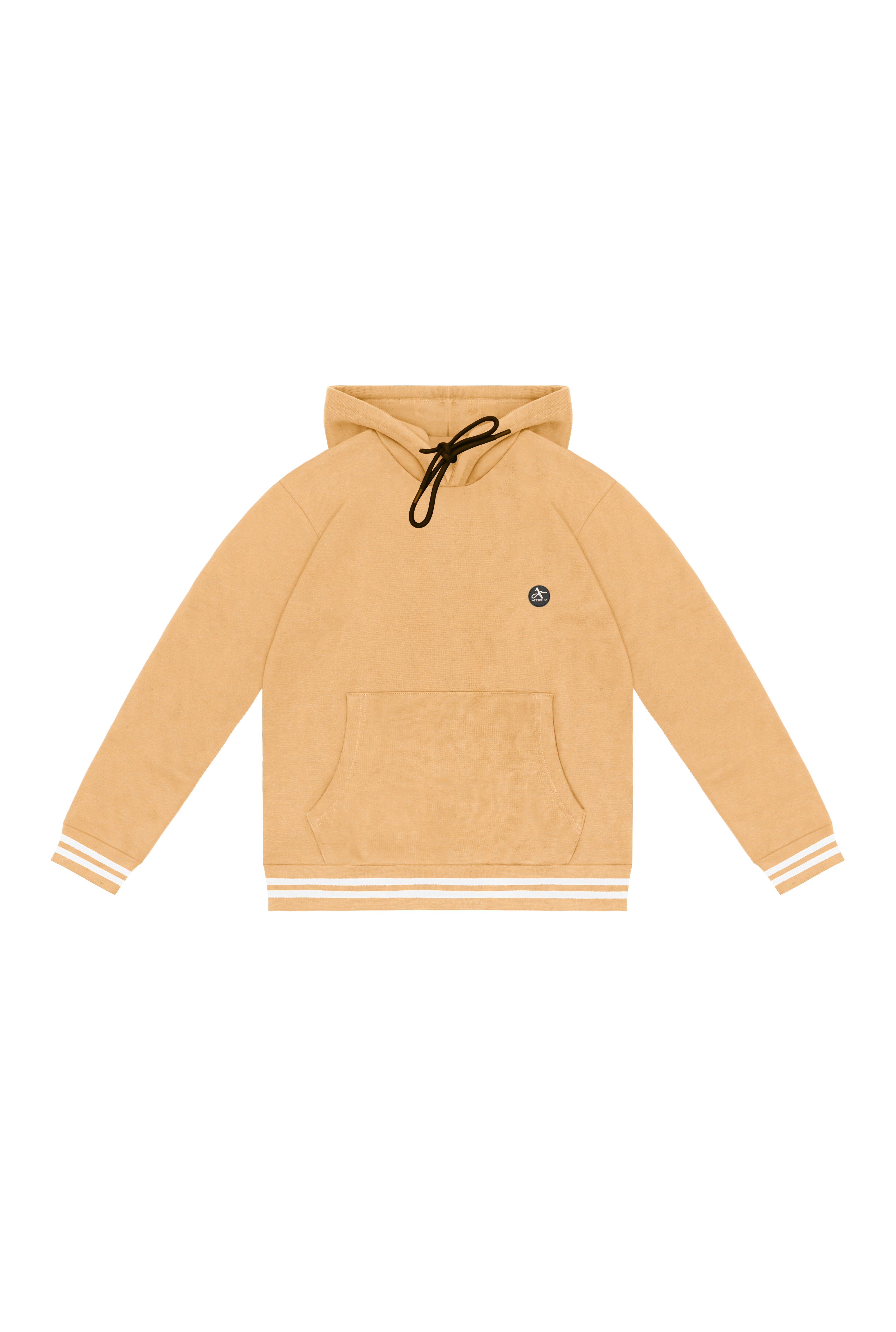 Nude Fleece Hoodie – Minimal Chest Accent Edition