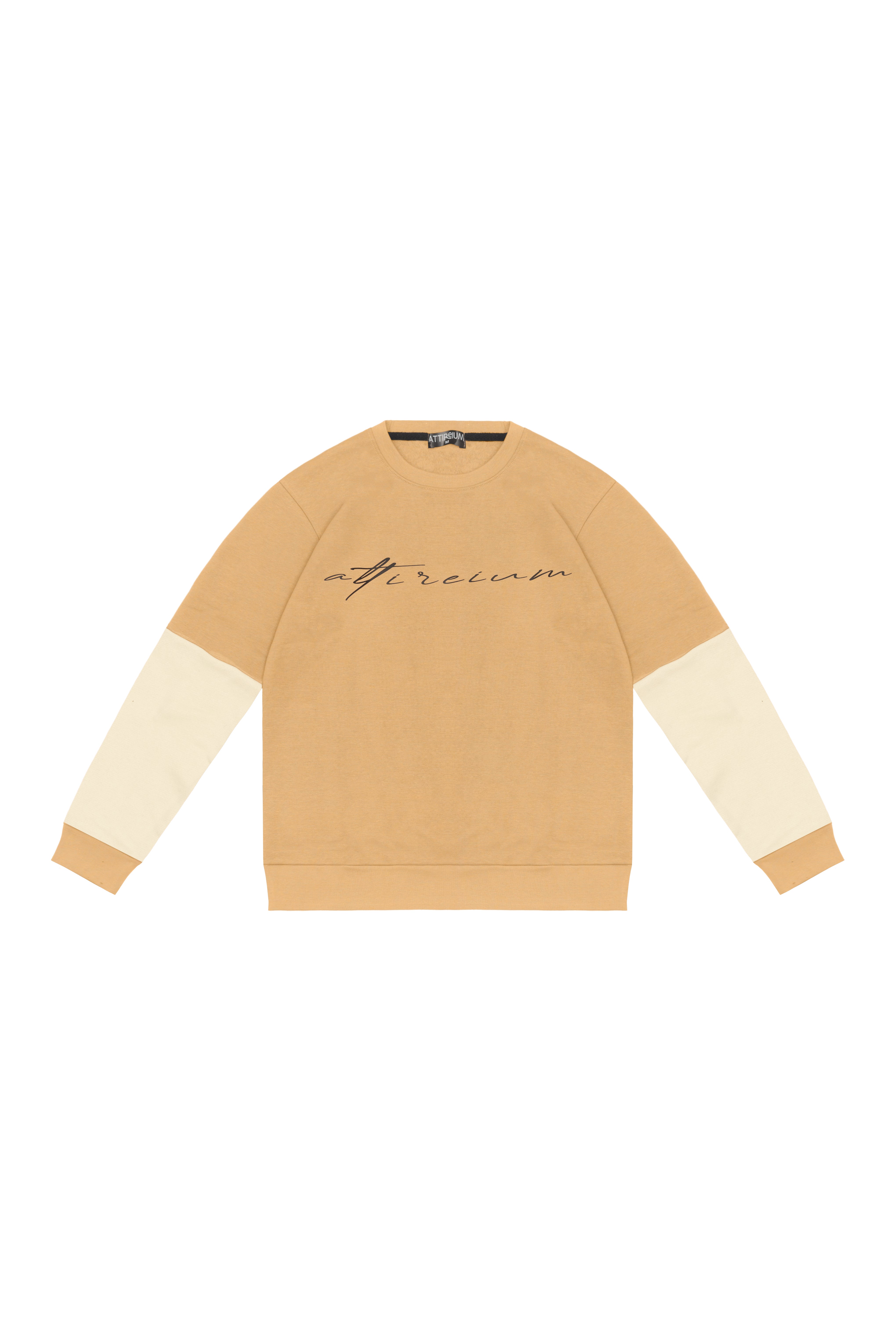 Nude Two-Tone Sleeve Sweatshirt