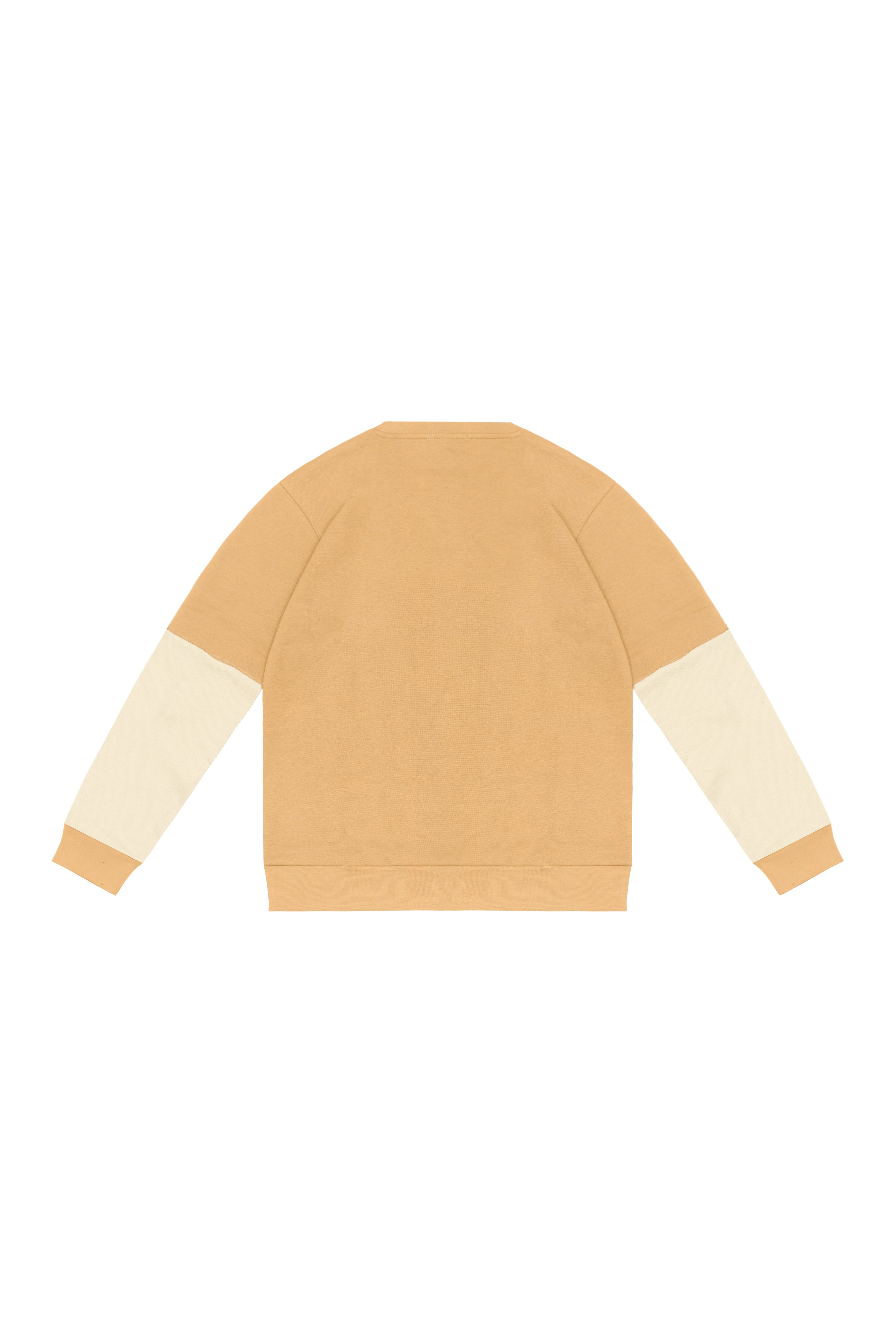 Nude Two-Tone Sleeve Sweatshirt