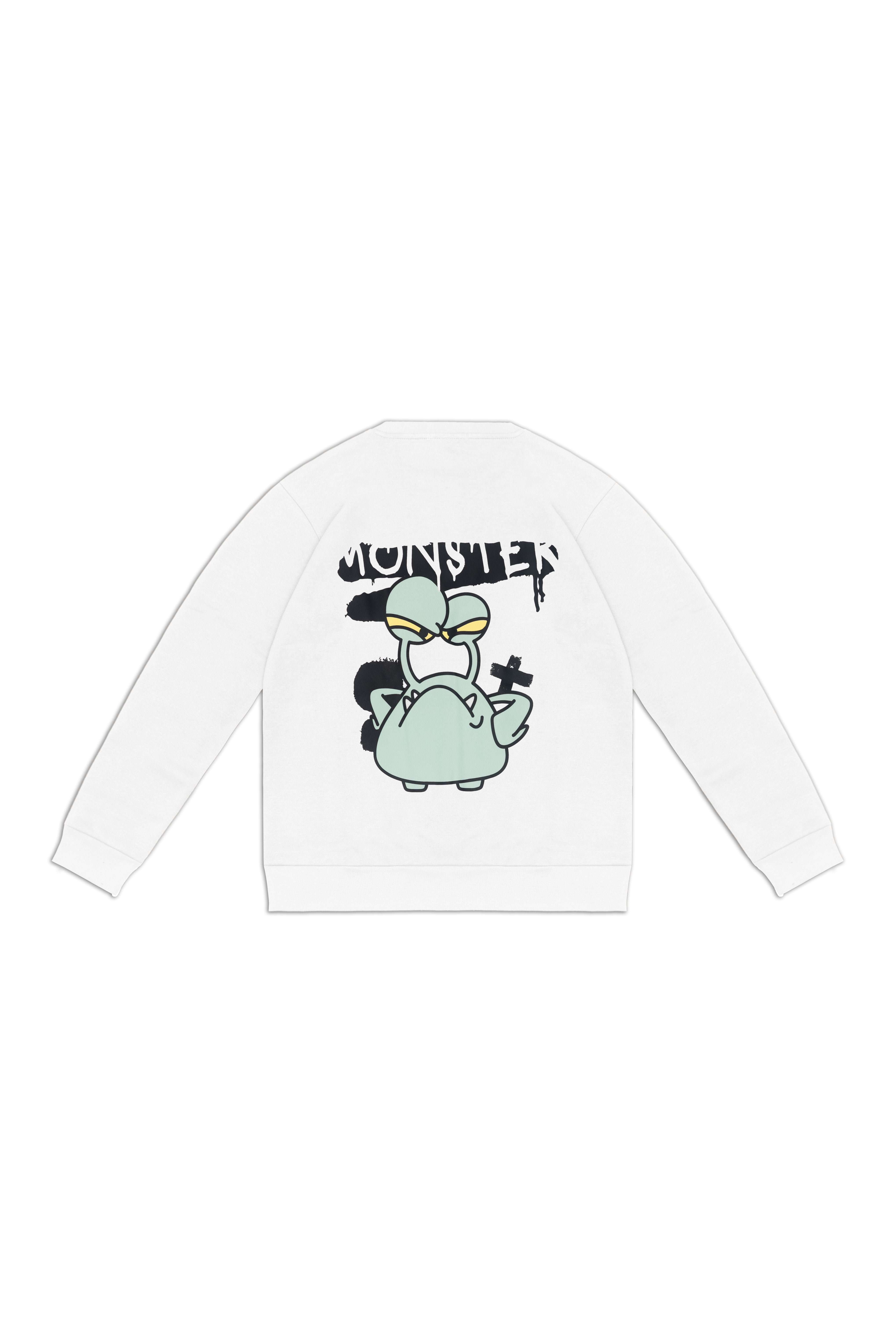 White Monster Graphic Sweatshirt