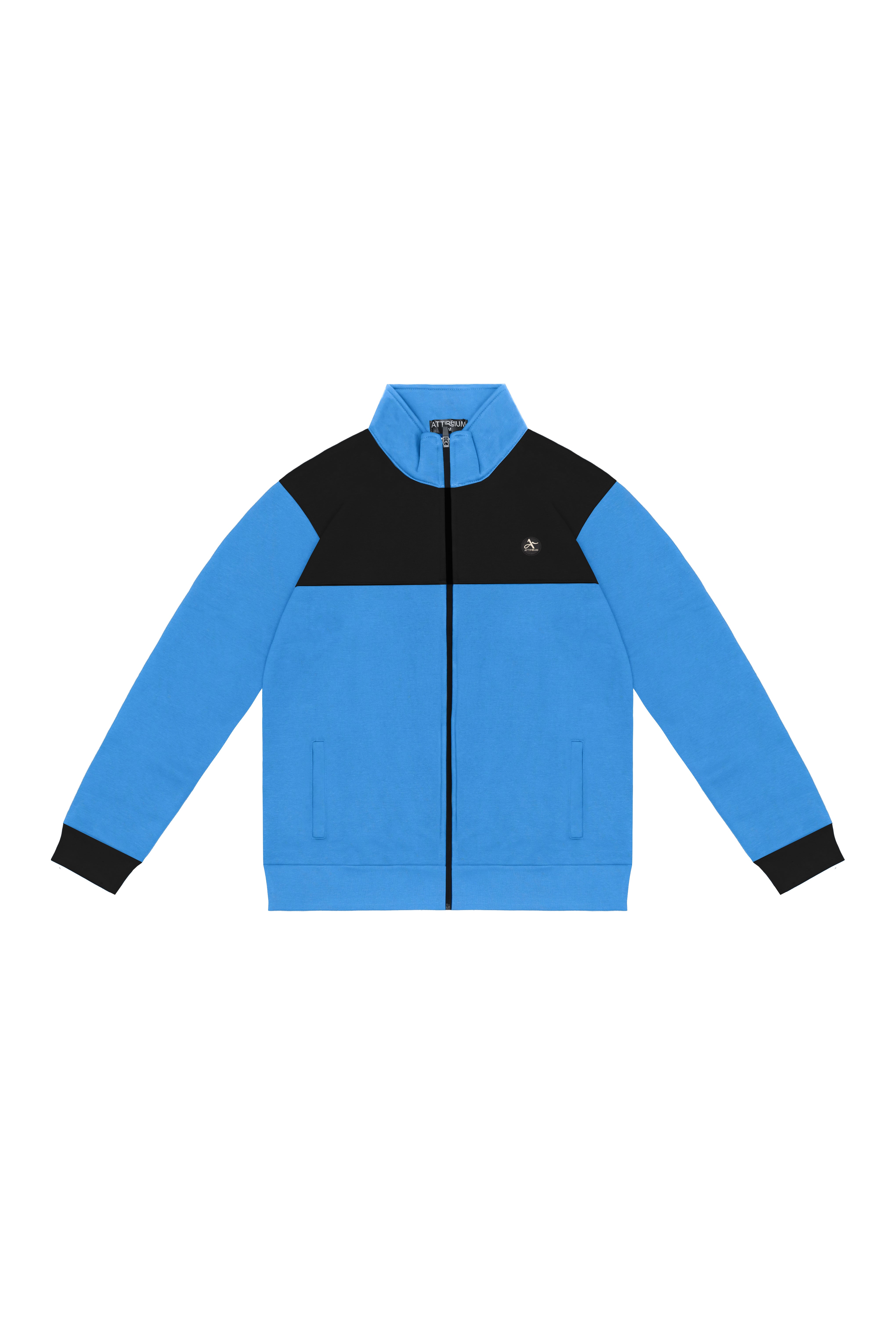 Blue & Black Full-Zip Track Jacket