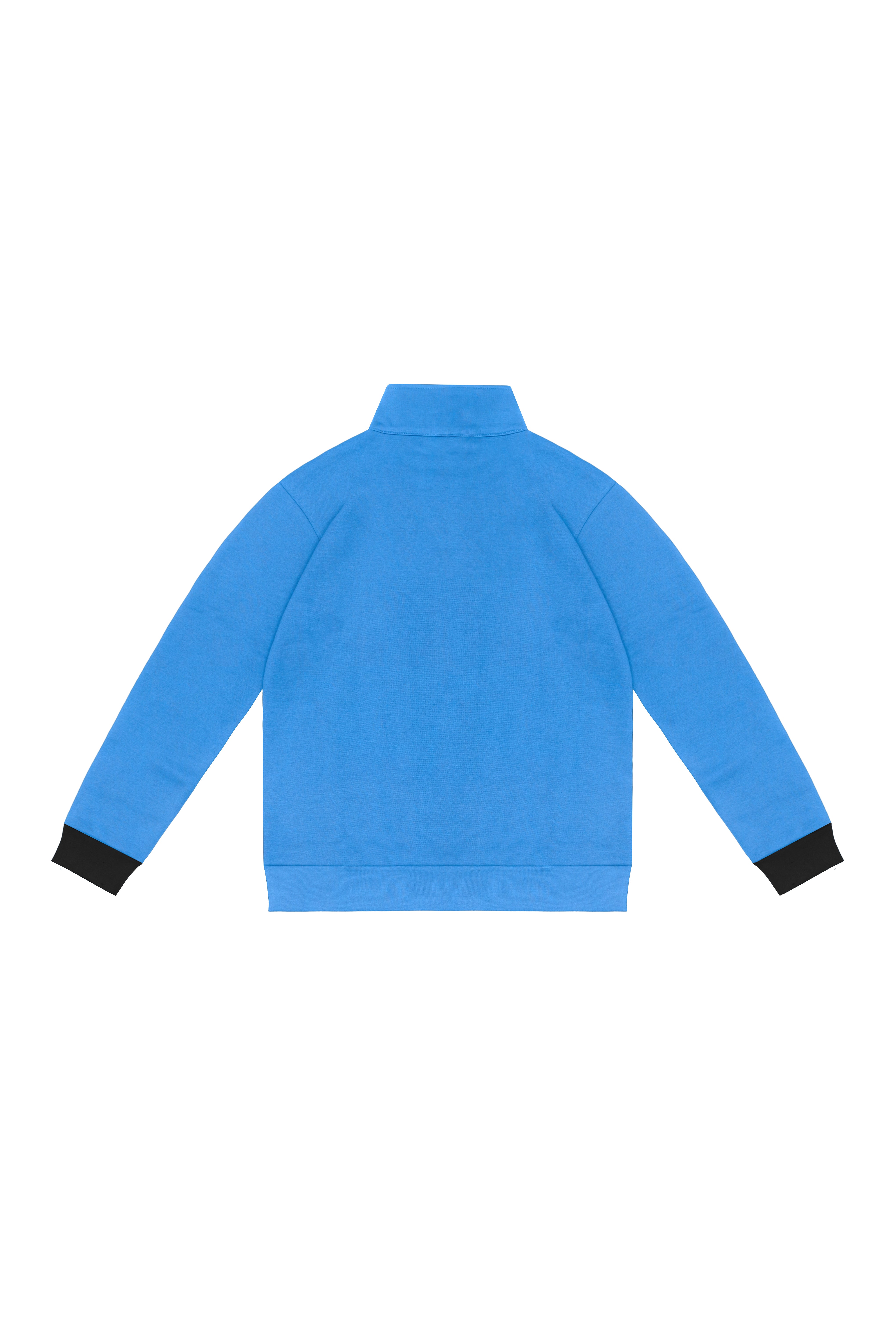 Blue & Black Full-Zip Track Jacket