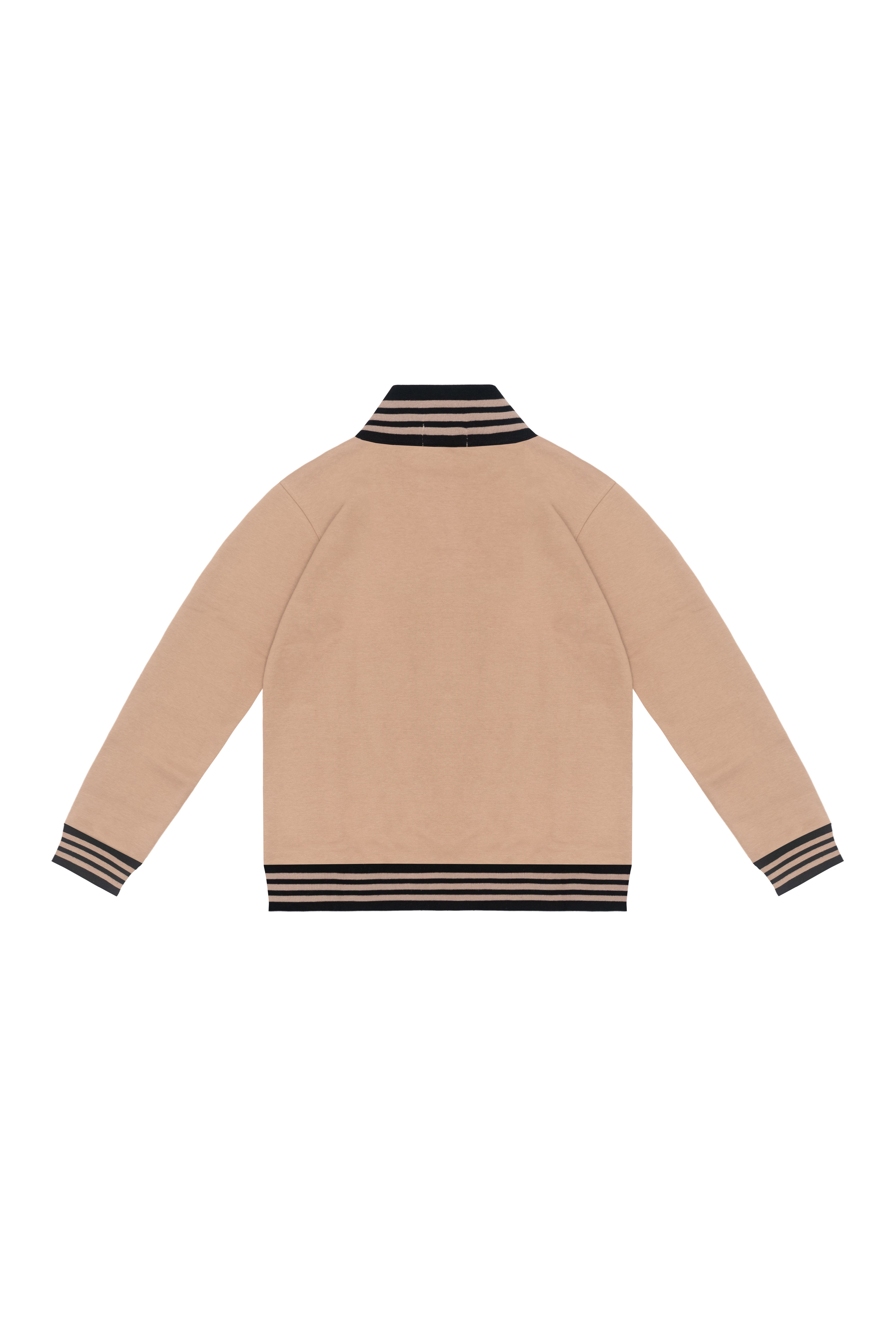 Taupe Full-Zip Track Jacket