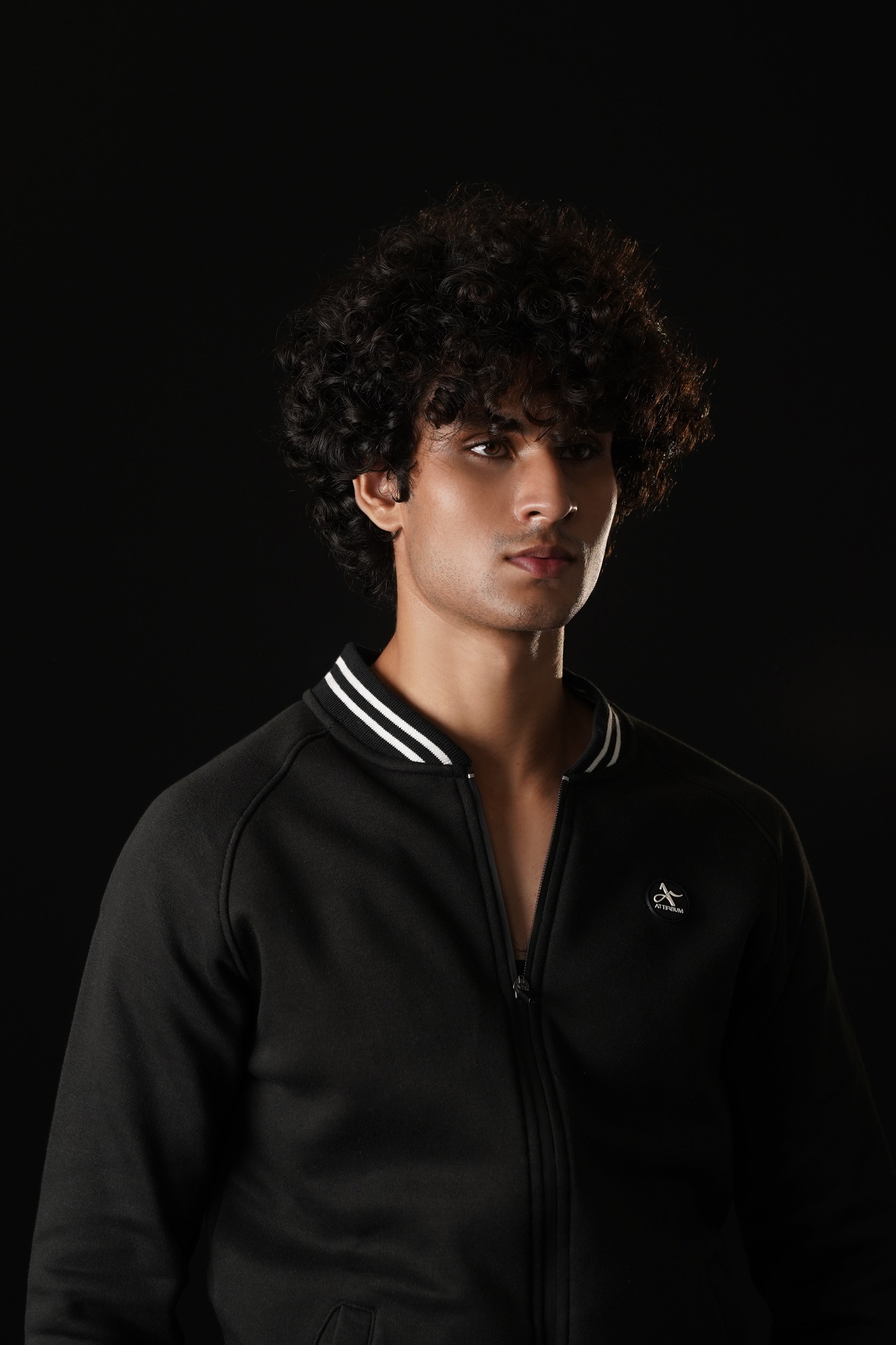 Black Full-Zip Track Jacket