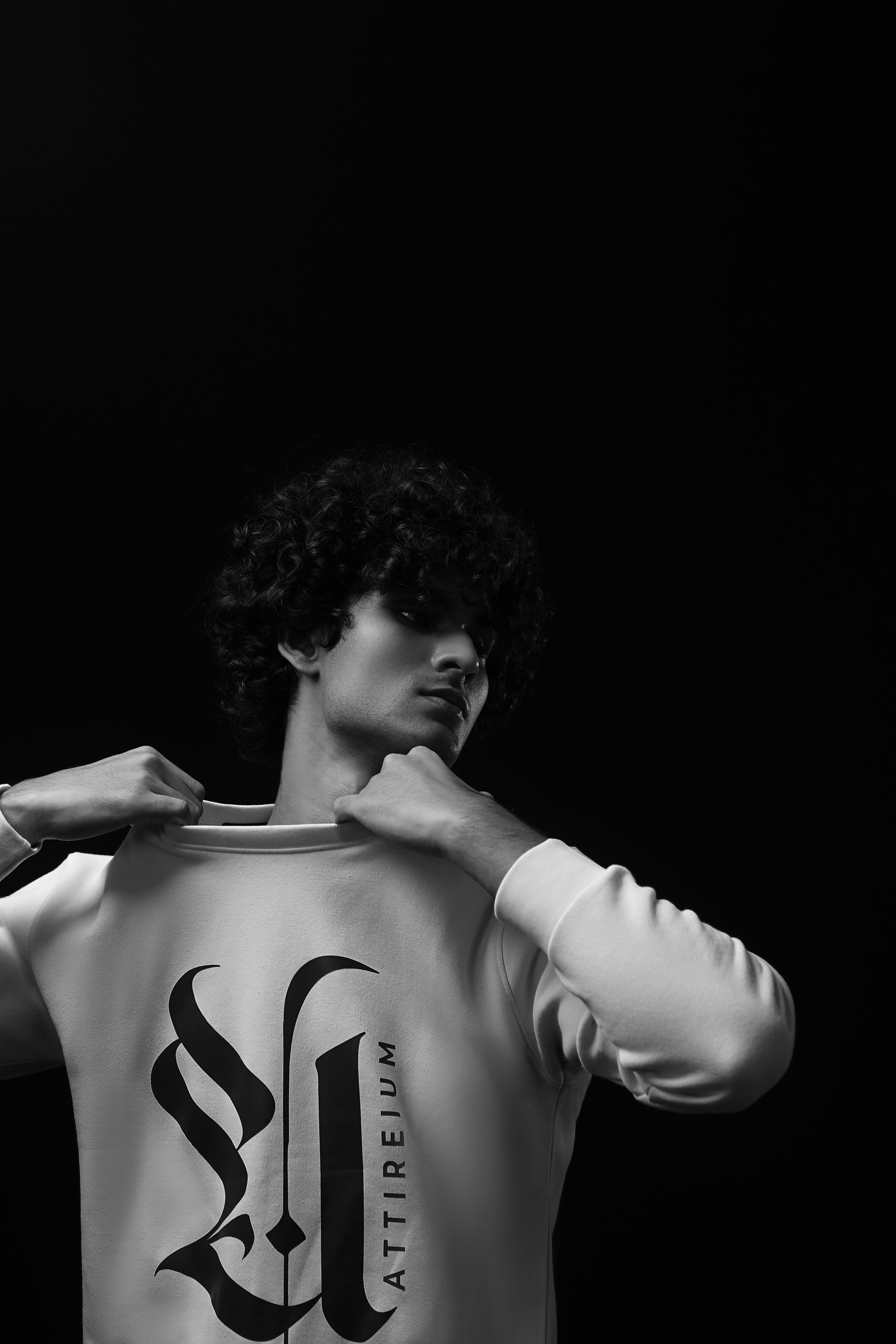 Beige Attireium Signature Sweatshirt