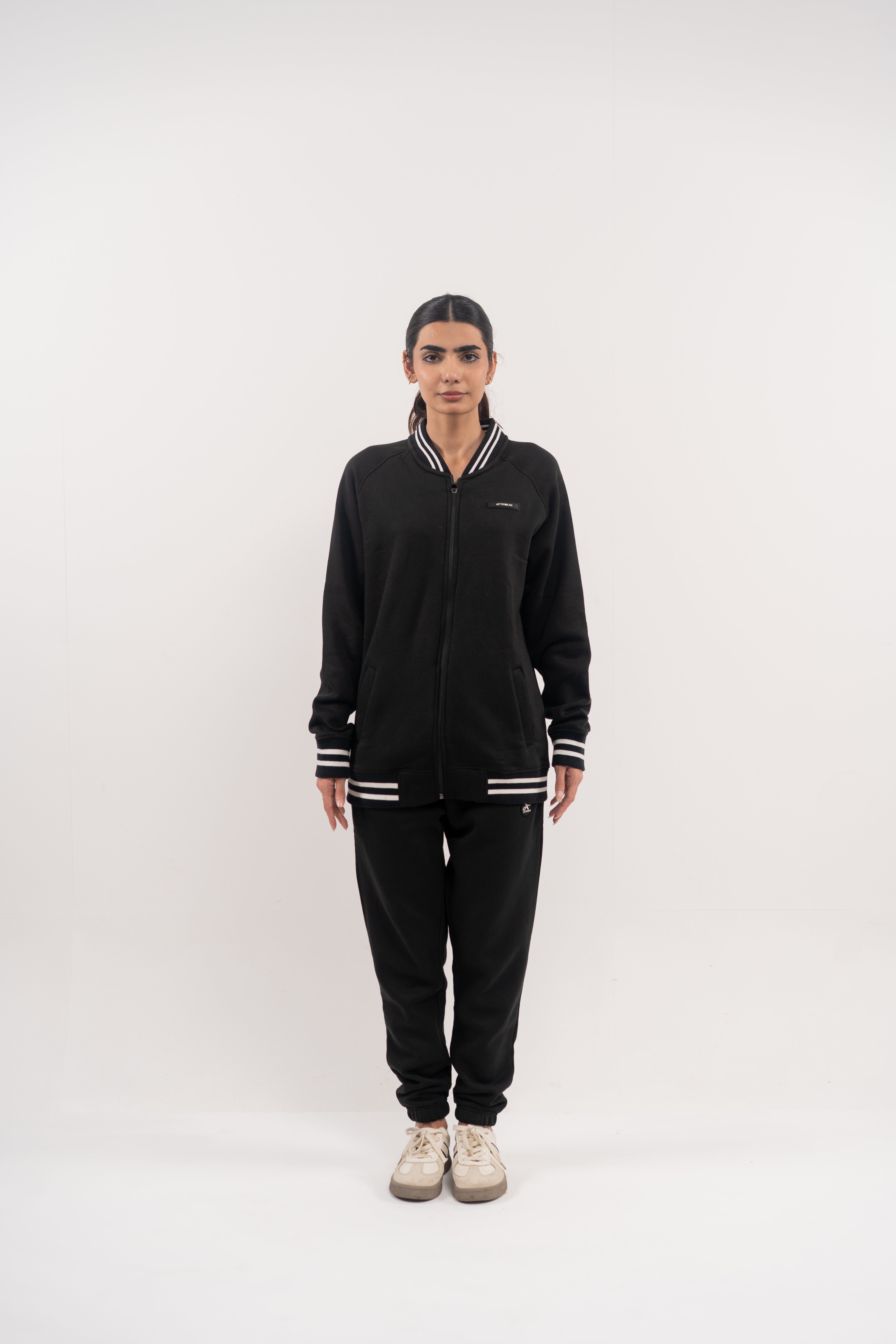 Black Full-Zip Track Jacket