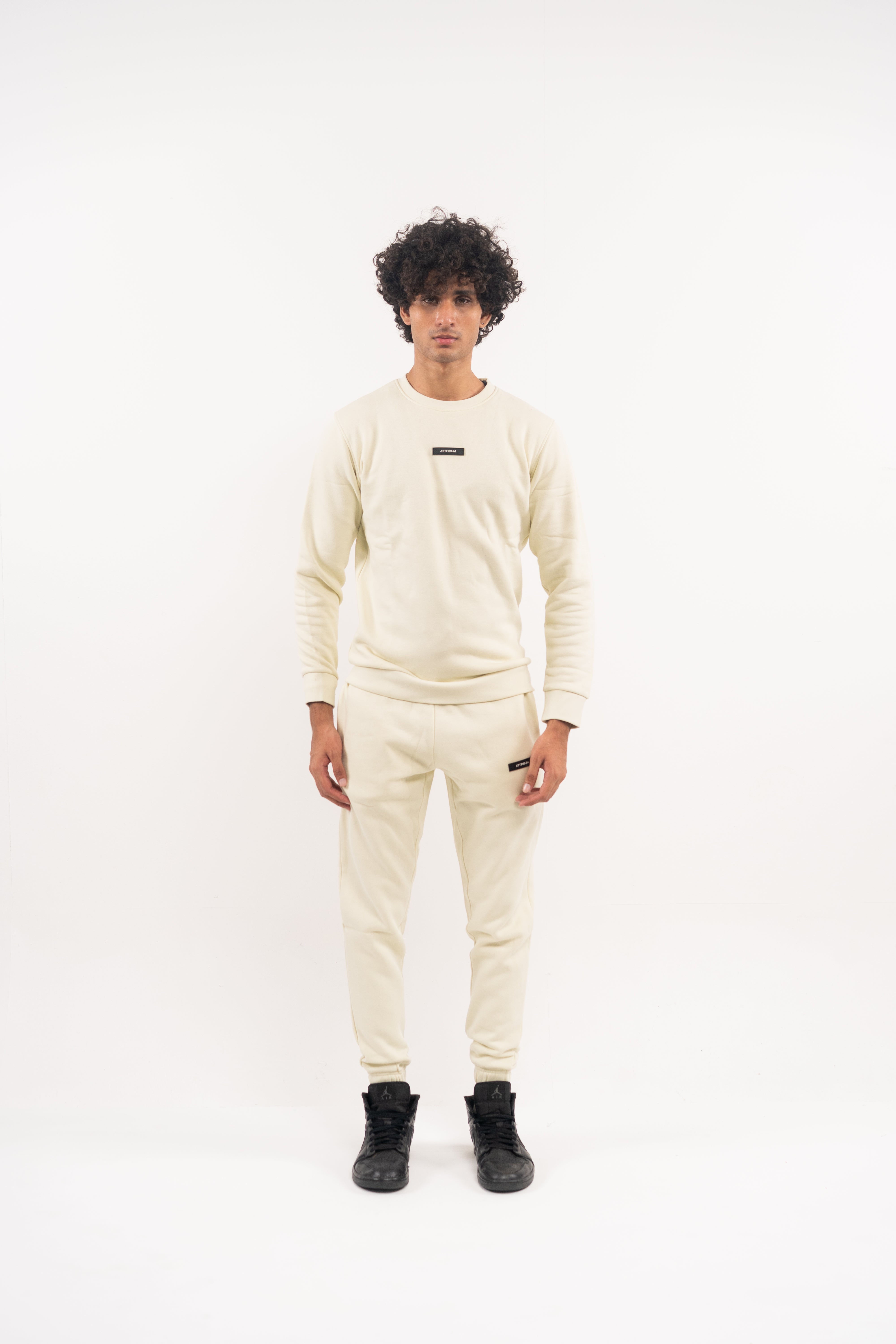 Aqua Fleece Sweatshirt – Modern Strip Emblem