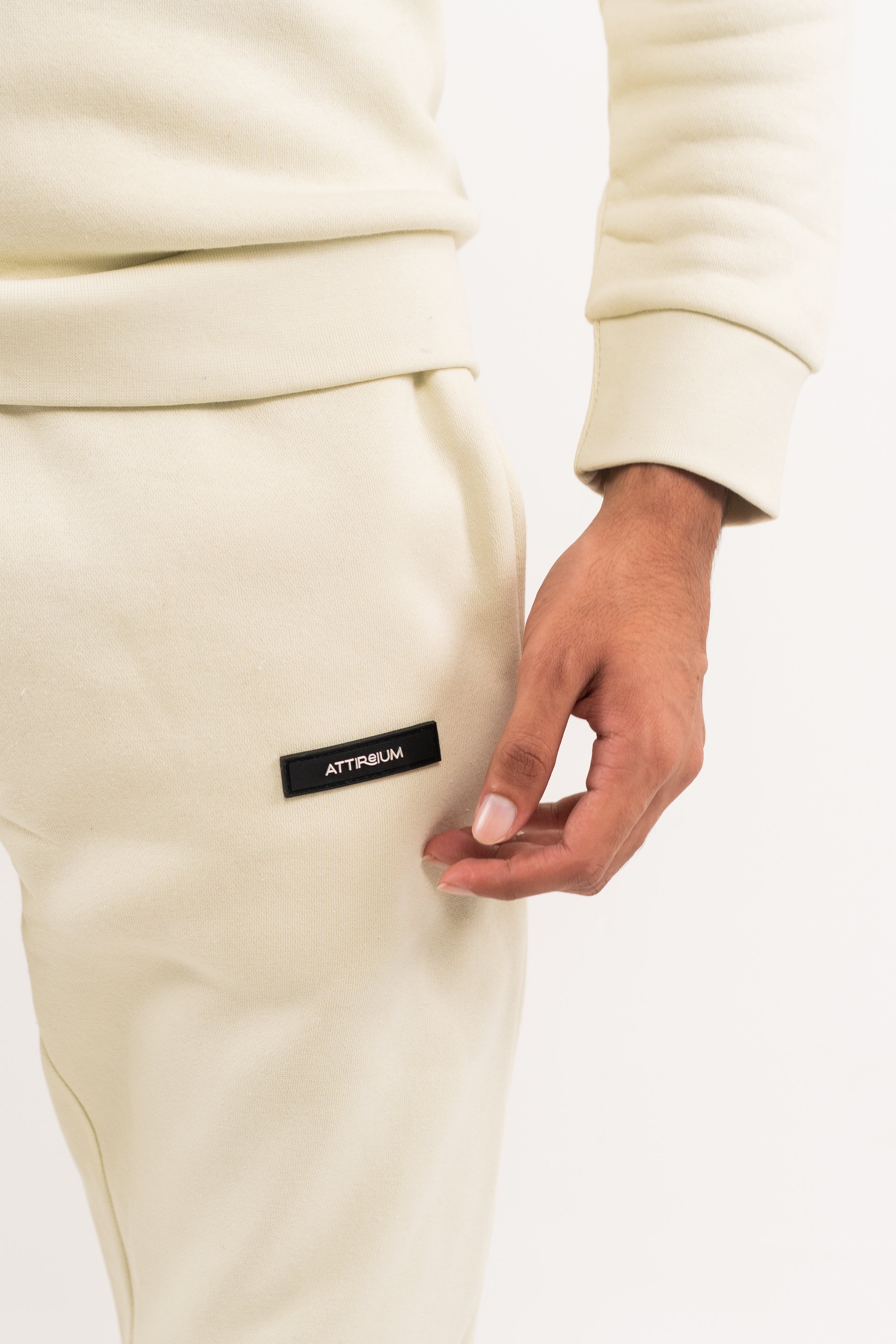 Aqua Fleece Sweatshirt – Modern Strip Emblem