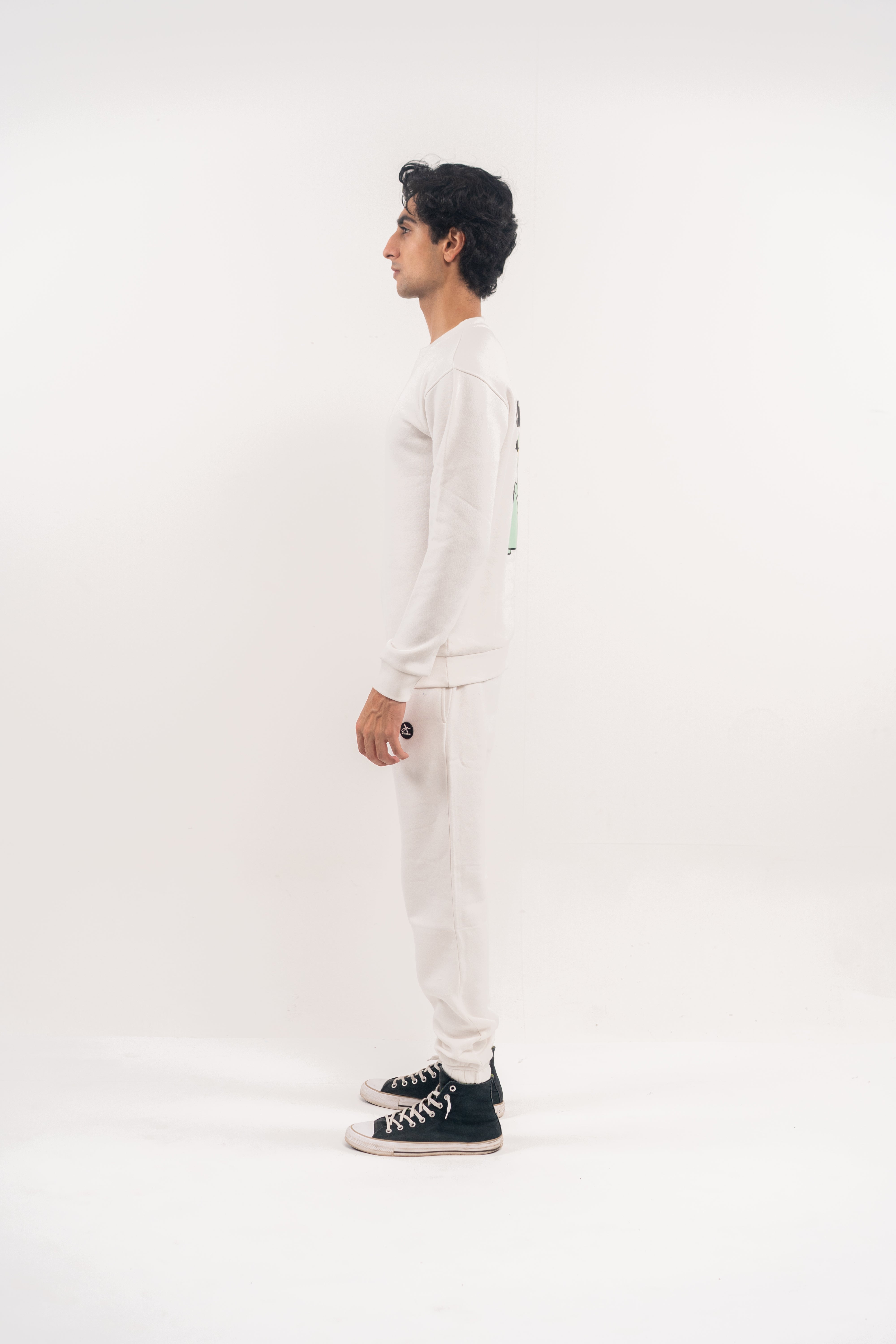 White Monster Graphic Sweatshirt