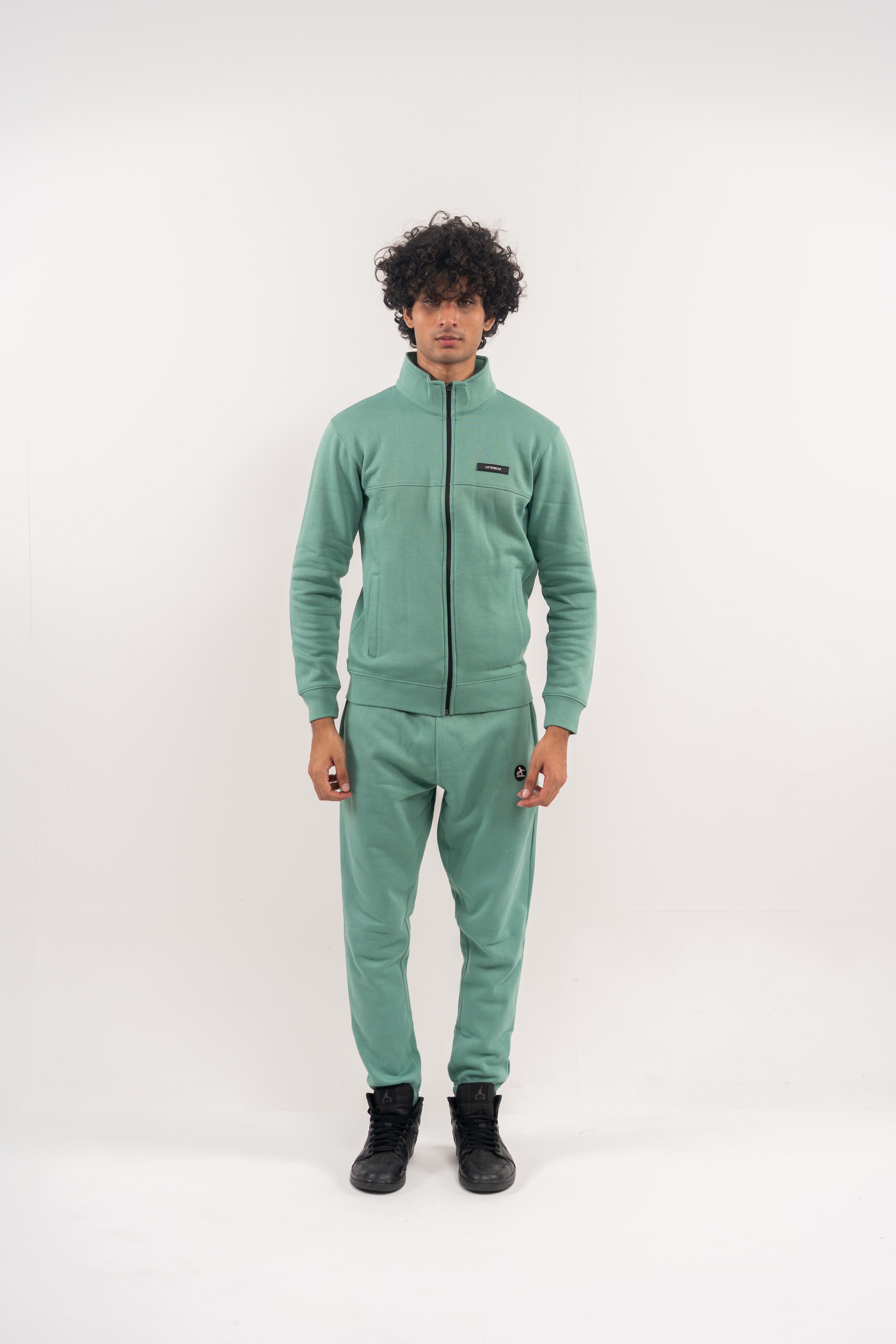 Beryl Green Full-Zip Track Jacket