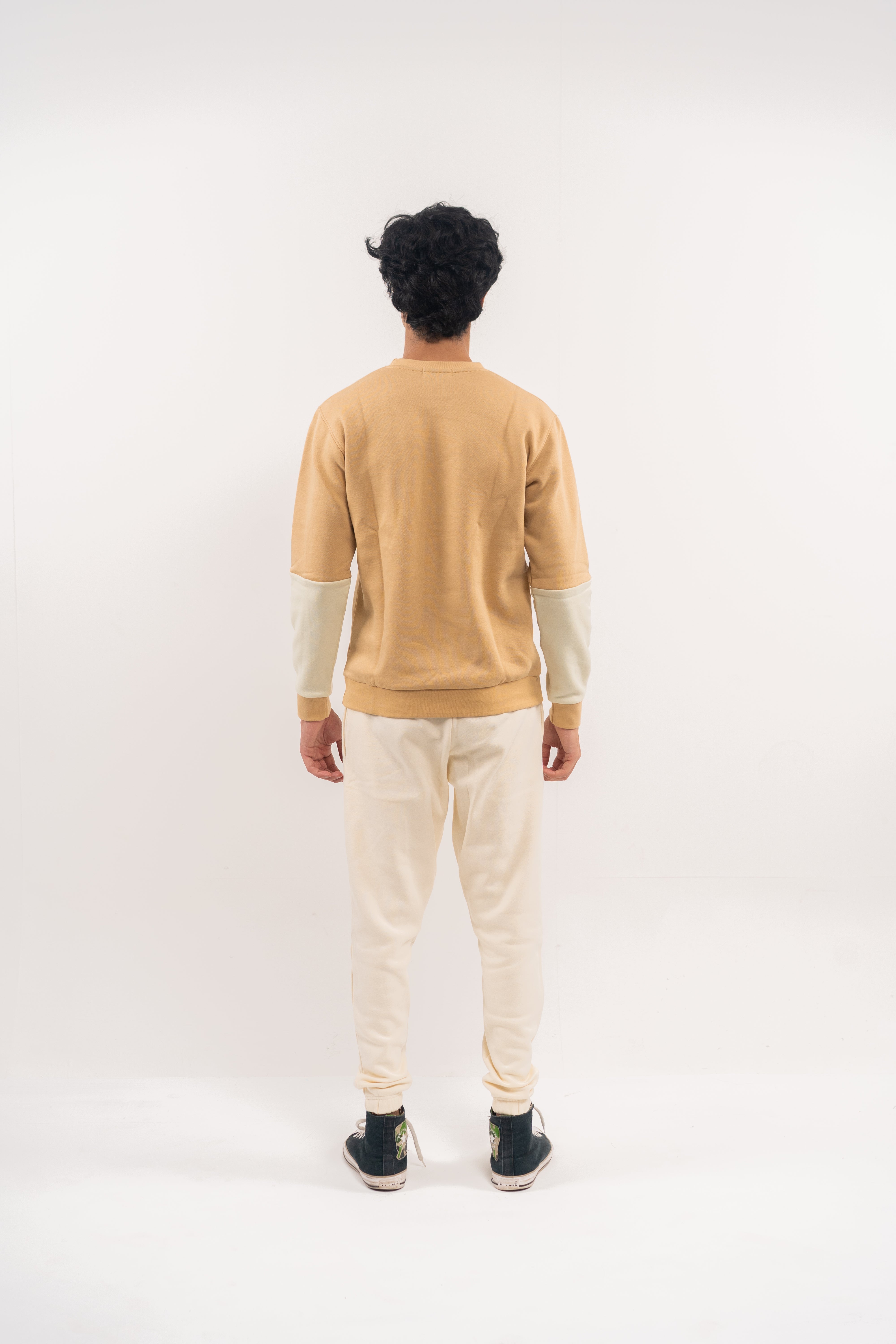 Nude Two-Tone Sleeve Sweatshirt