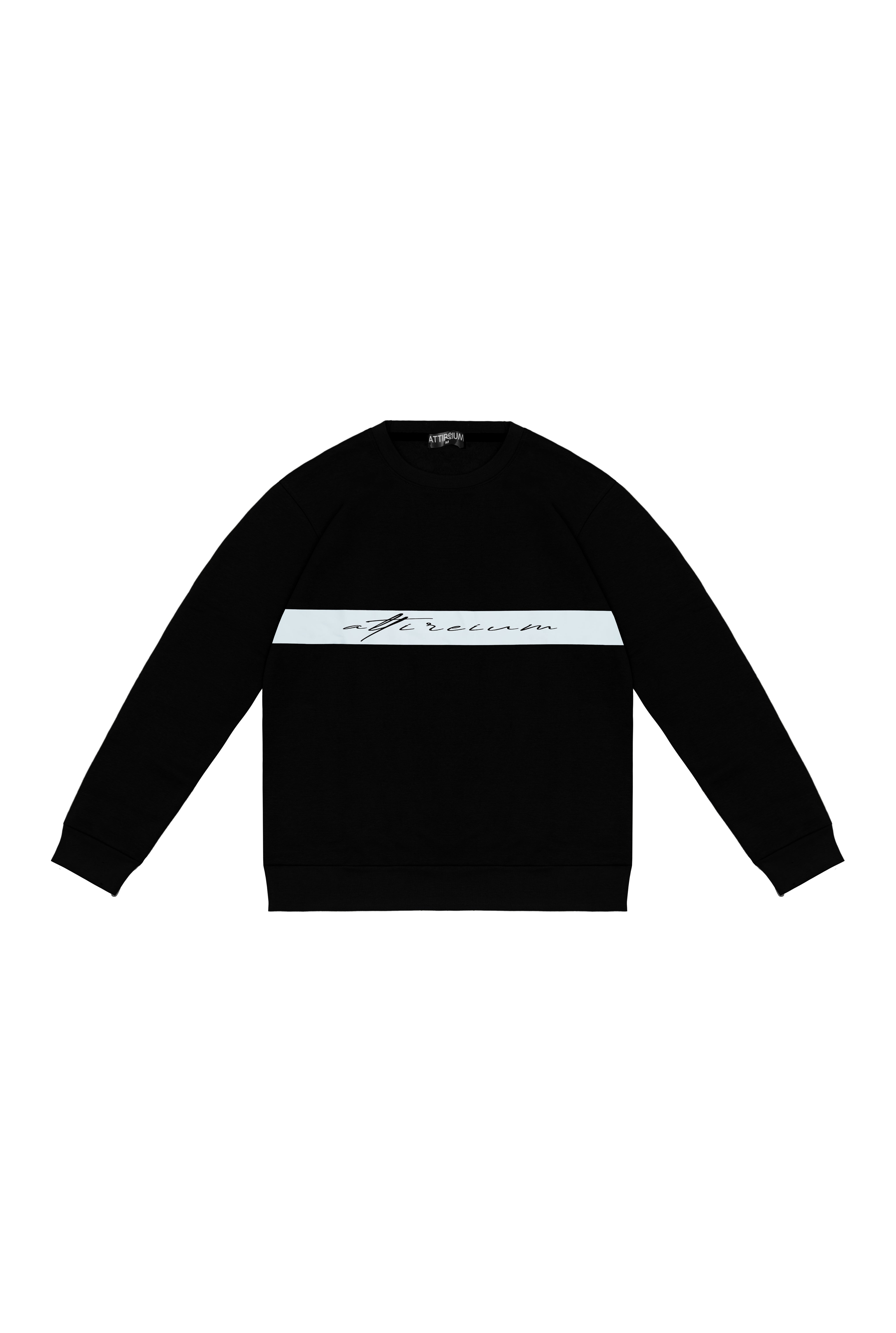 Black Minimalist Stripe Sweatshirt