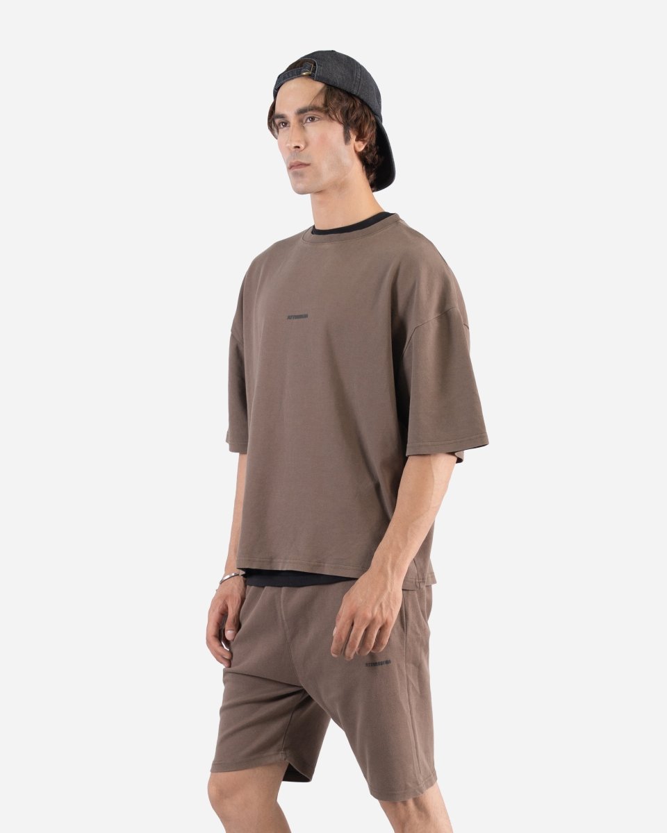Chocolate Torte – Acid Wash Oversized T-Shirt - Attireium