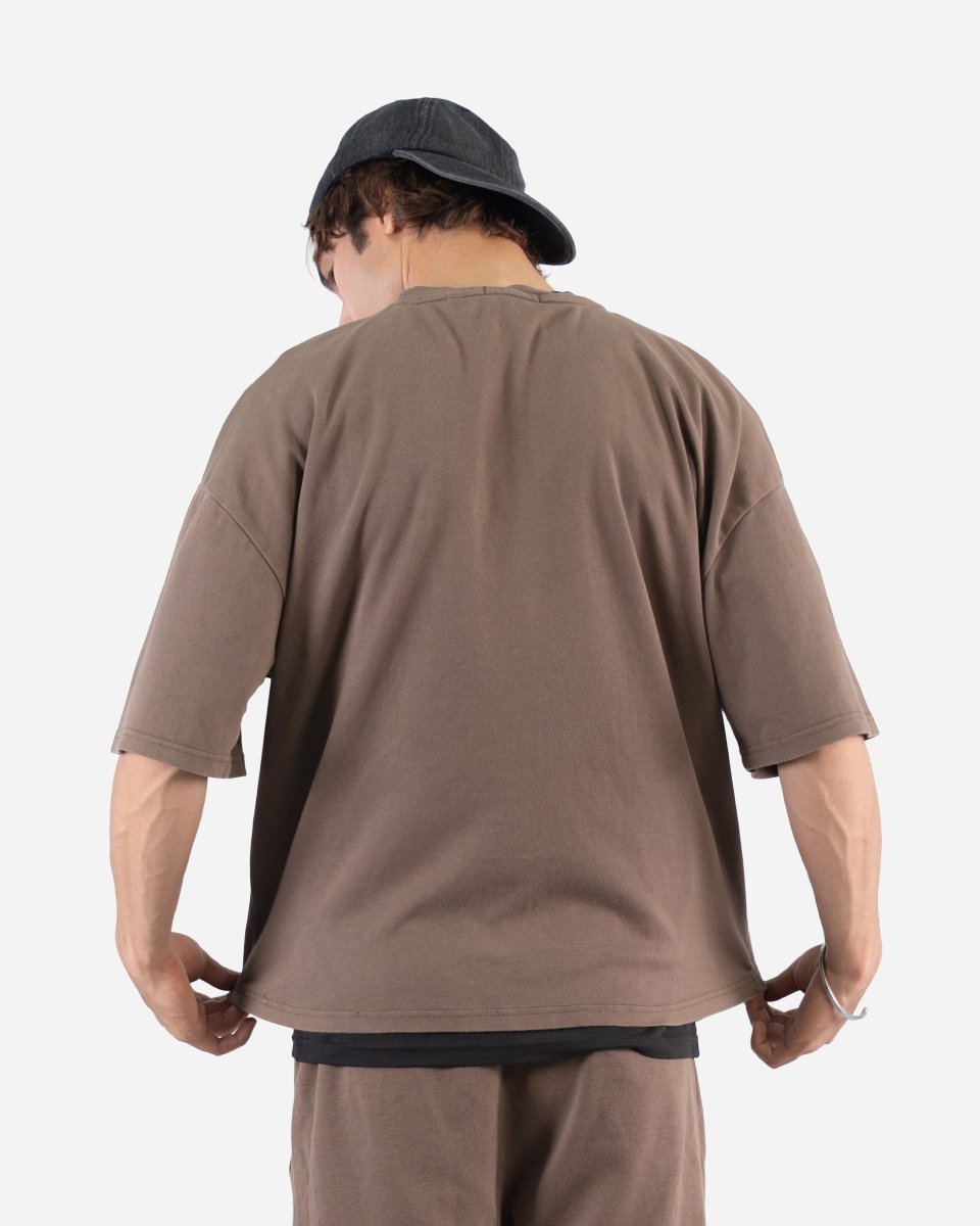 Chocolate Torte – Acid Wash Oversized T-Shirt - Attireium
