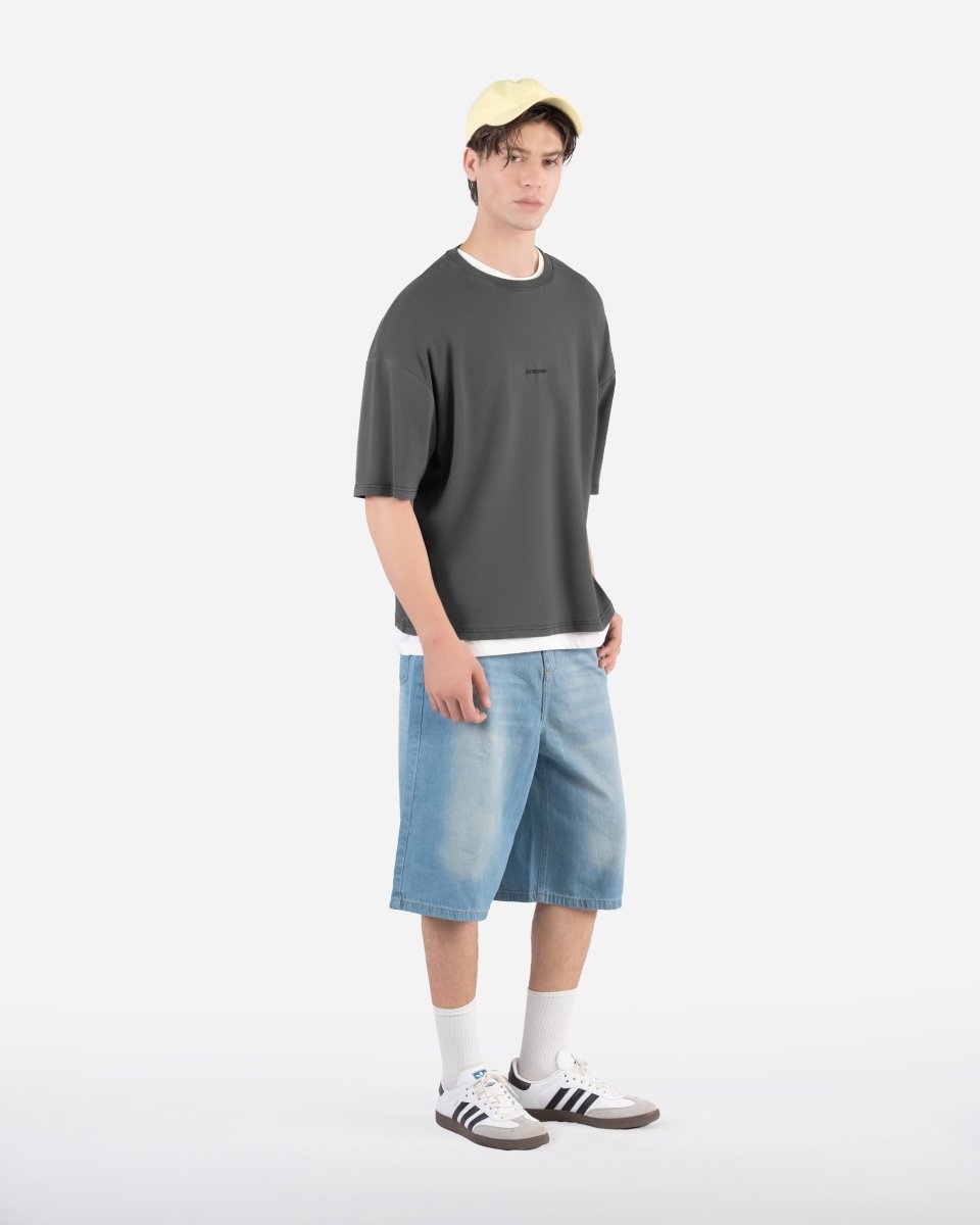 Cool Gray 11C – Acid Wash Oversized T-Shirt - Attireium