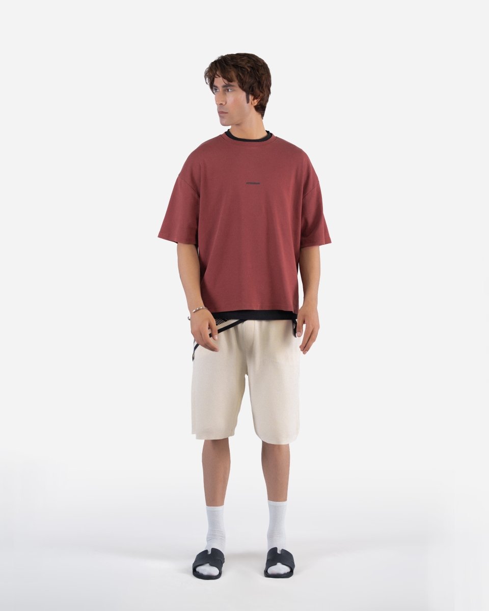 Ruby Wine – Acid Wash Oversized T-Shirt - Attireium