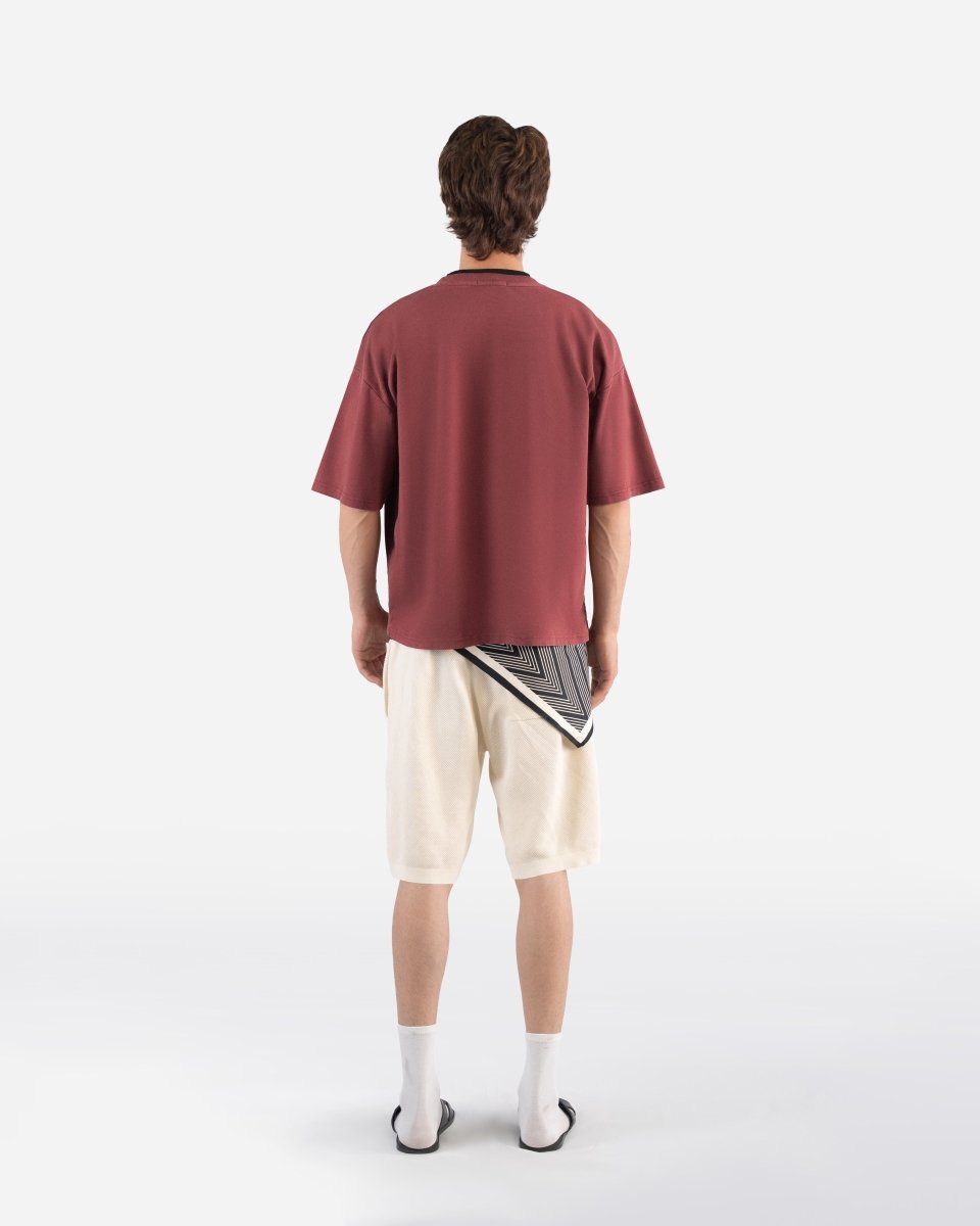 Ruby Wine – Acid Wash Oversized T-Shirt - Attireium