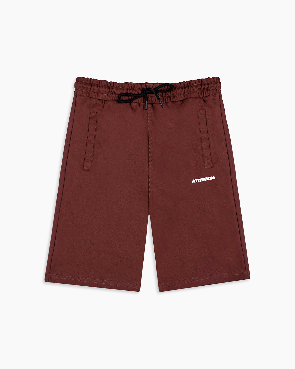 Plum Wine Combed Cotton Shorts