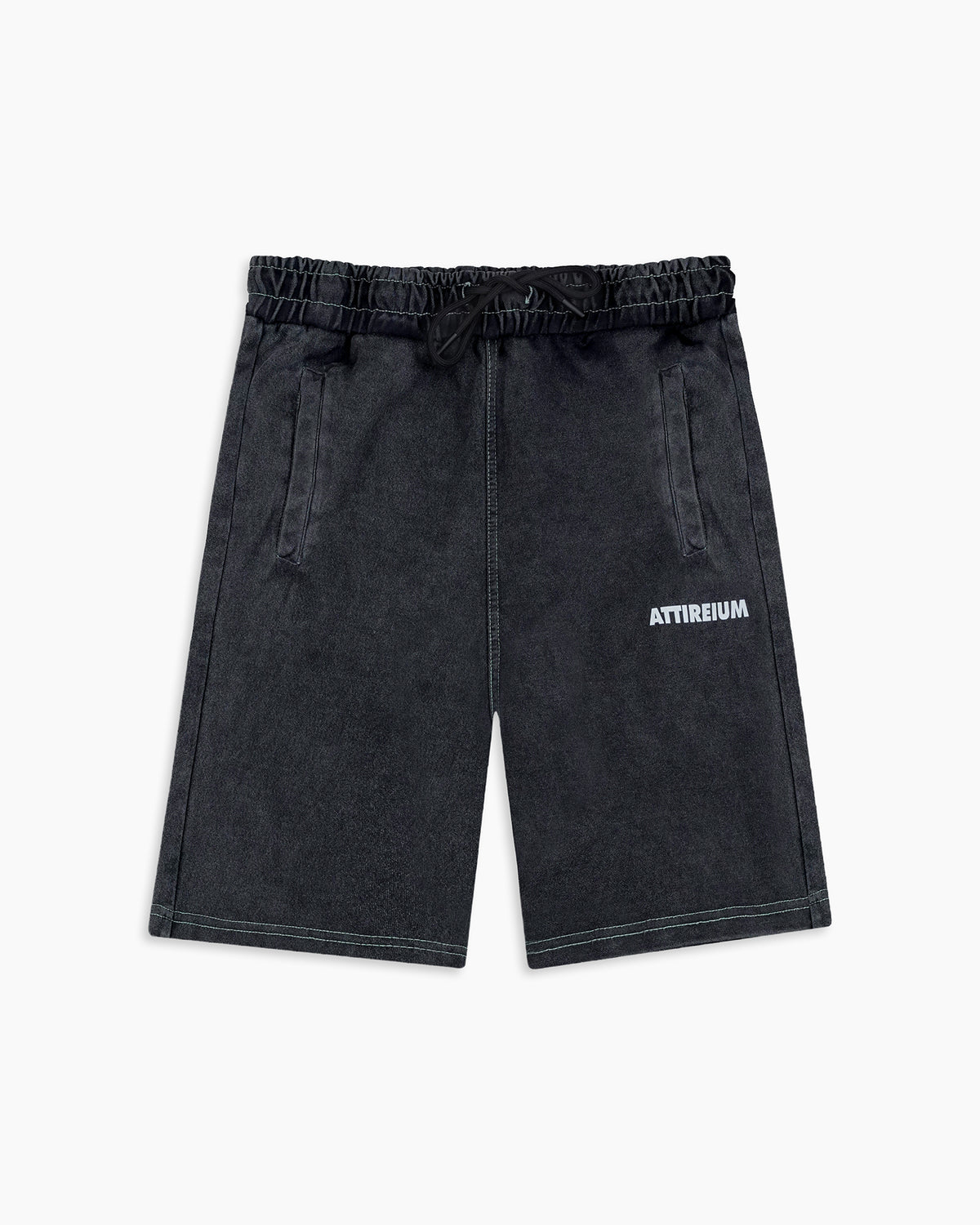 Washed Black Acid Wash Short