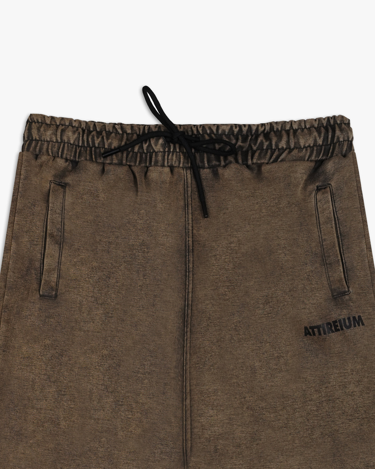 Washed Brown Wide-Leg Cotton Trouser