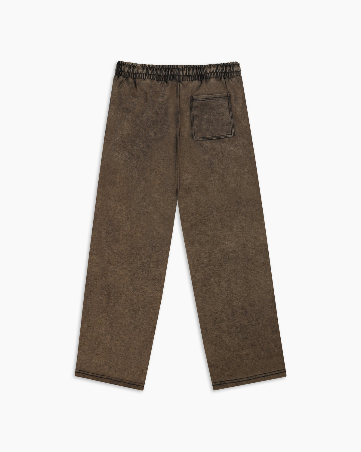 Washed Brown Wide-Leg Cotton Trouser