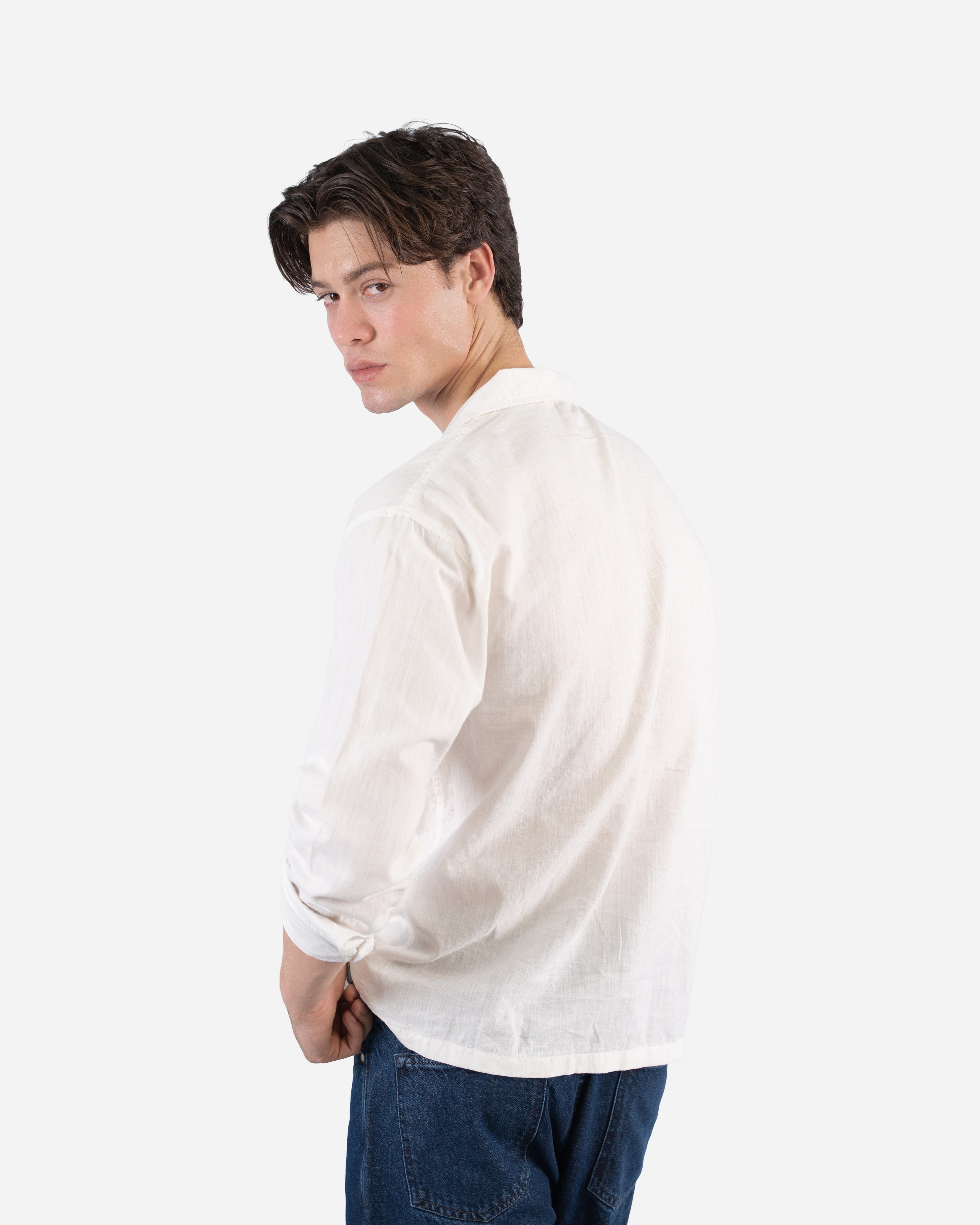 Classic White Full Sleeve Oversized Shirt