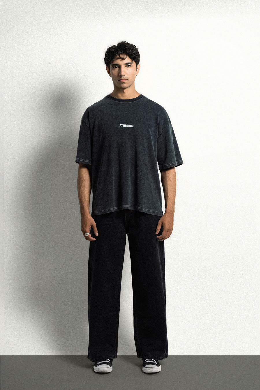 Washed Black Acid Wash T-Shirt