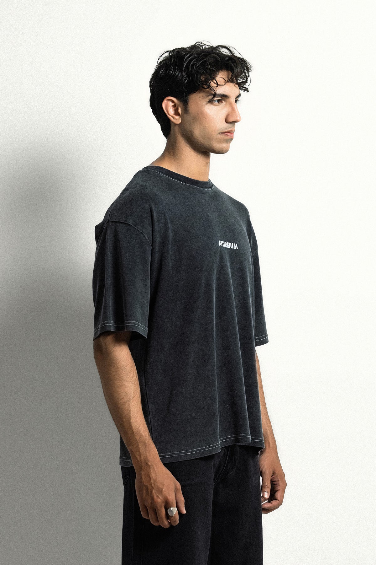Washed Black Acid Wash T-Shirt