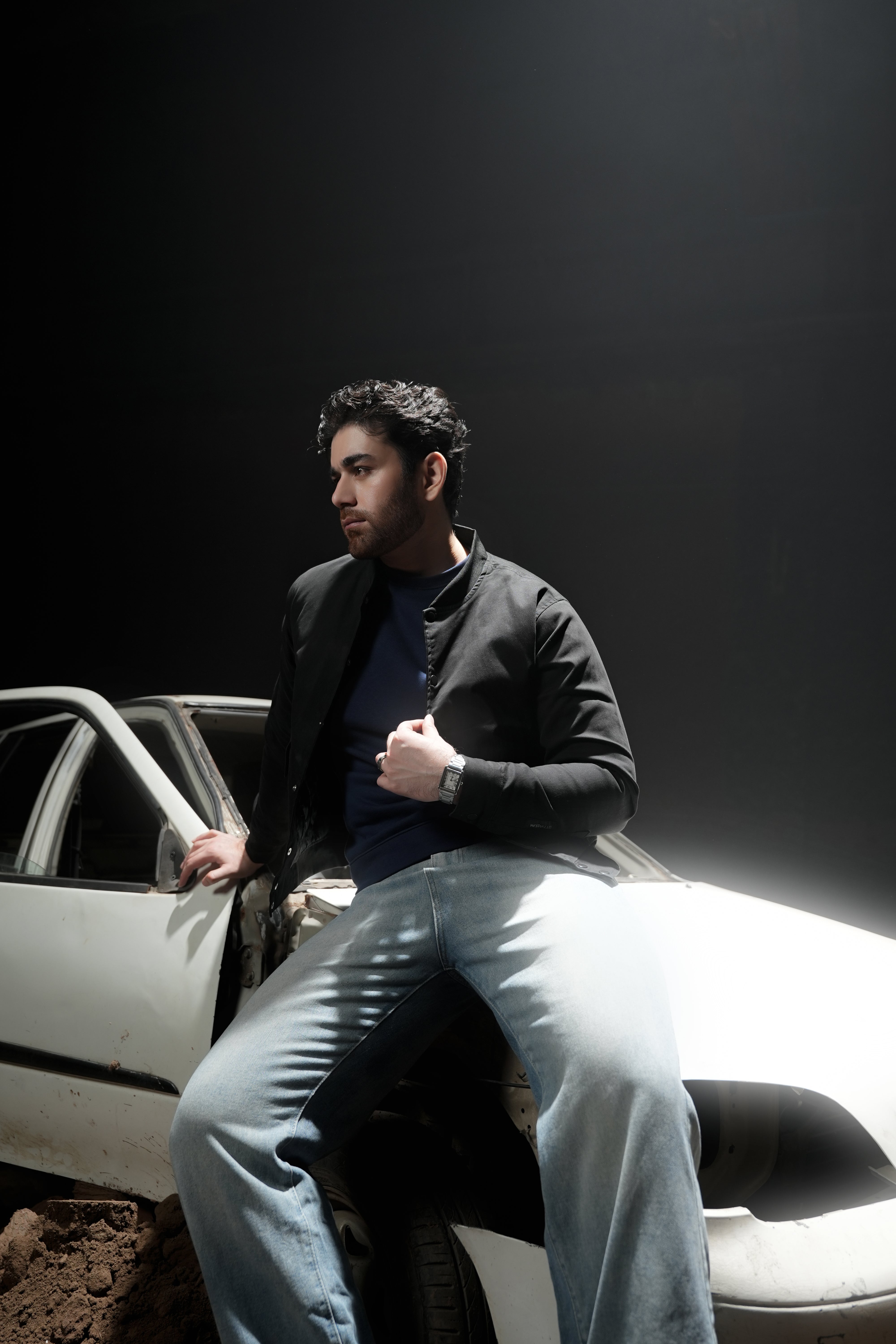 Black - Minimal Utility Street Jacket