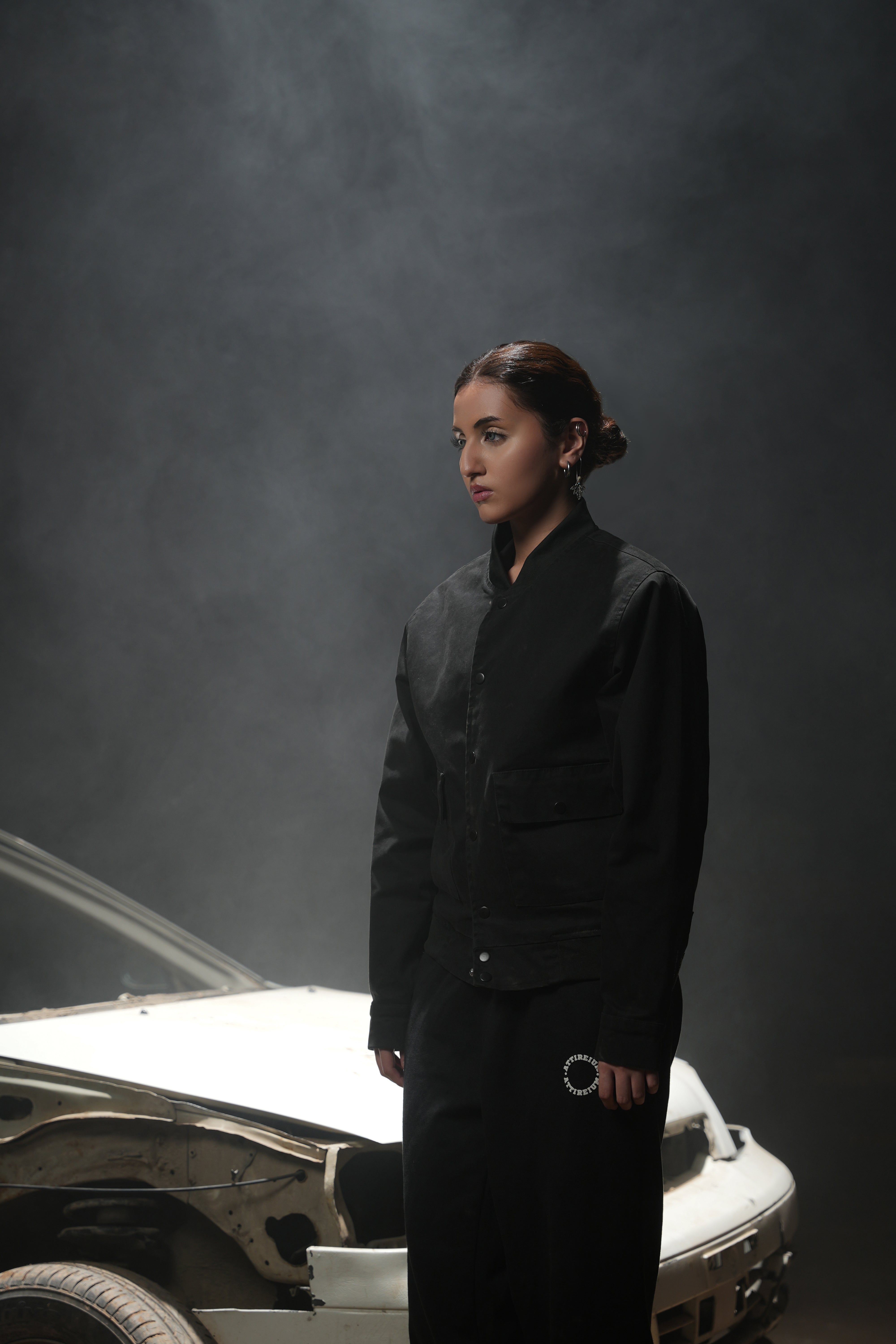 Black - Minimal Utility Street Jacket