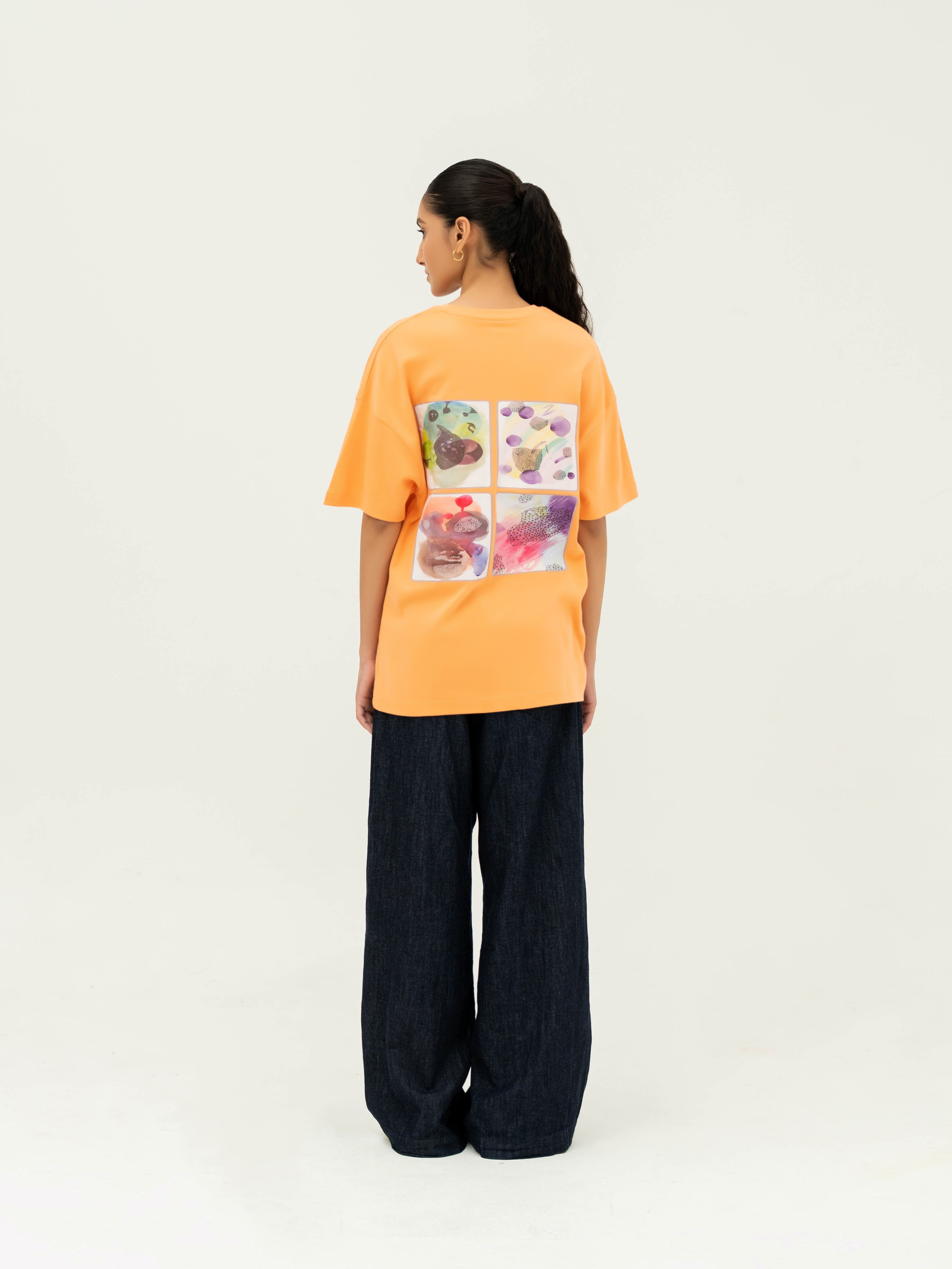 Oversized Melon Ice Abstract Design