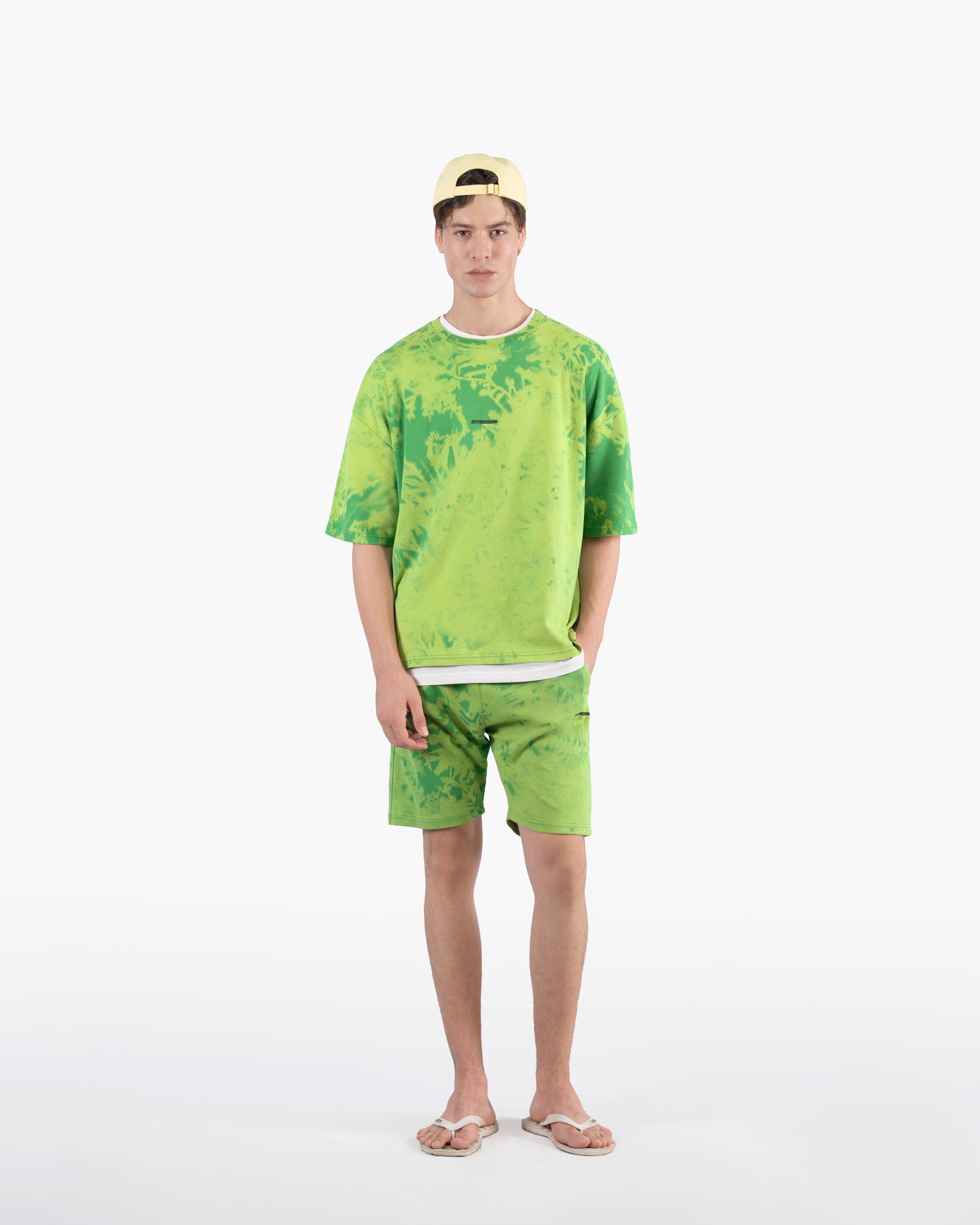 Emerald Drift – Random Wash Oversized T-Shirt