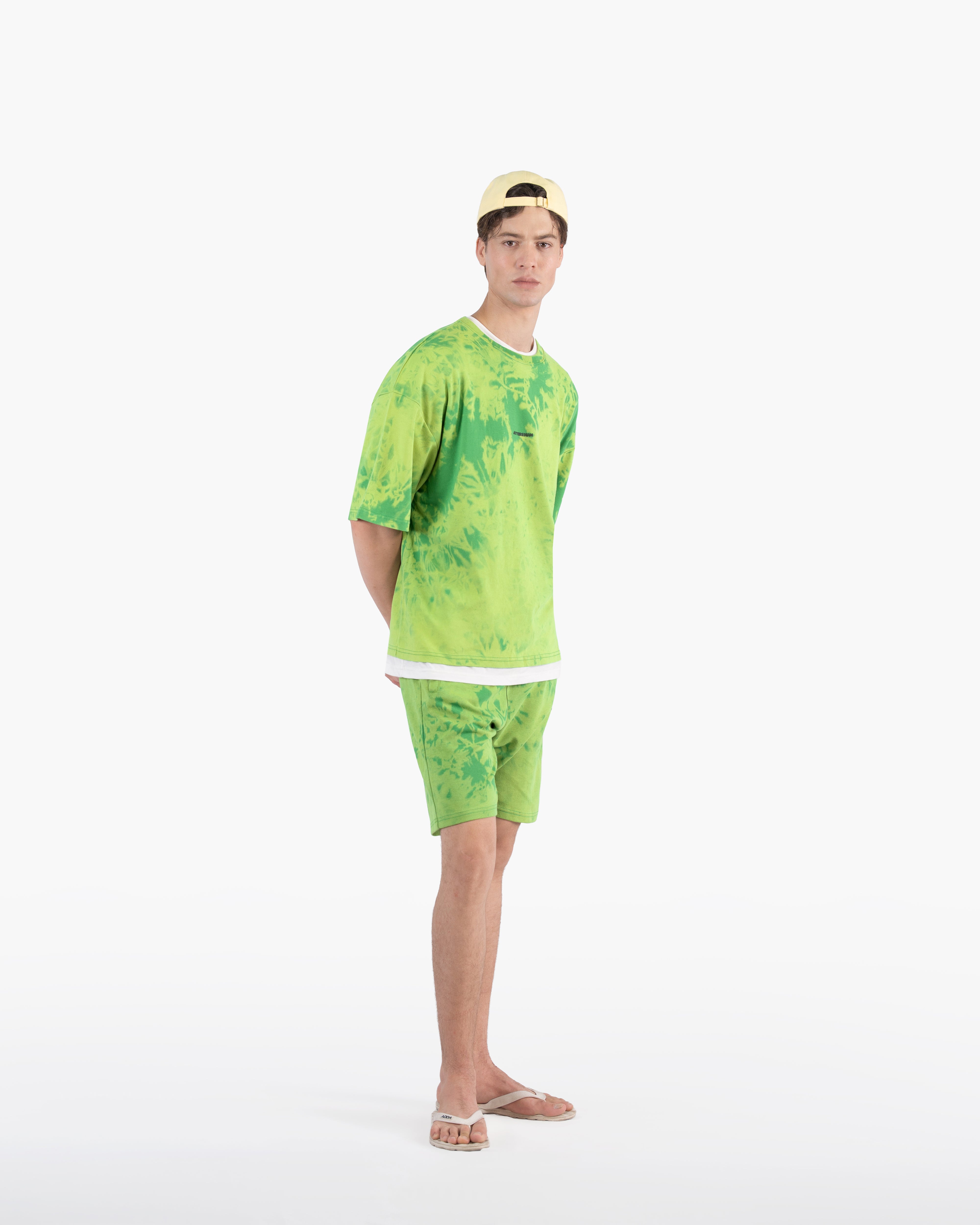 Emerald Drift – Random Wash Oversized T-Shirt