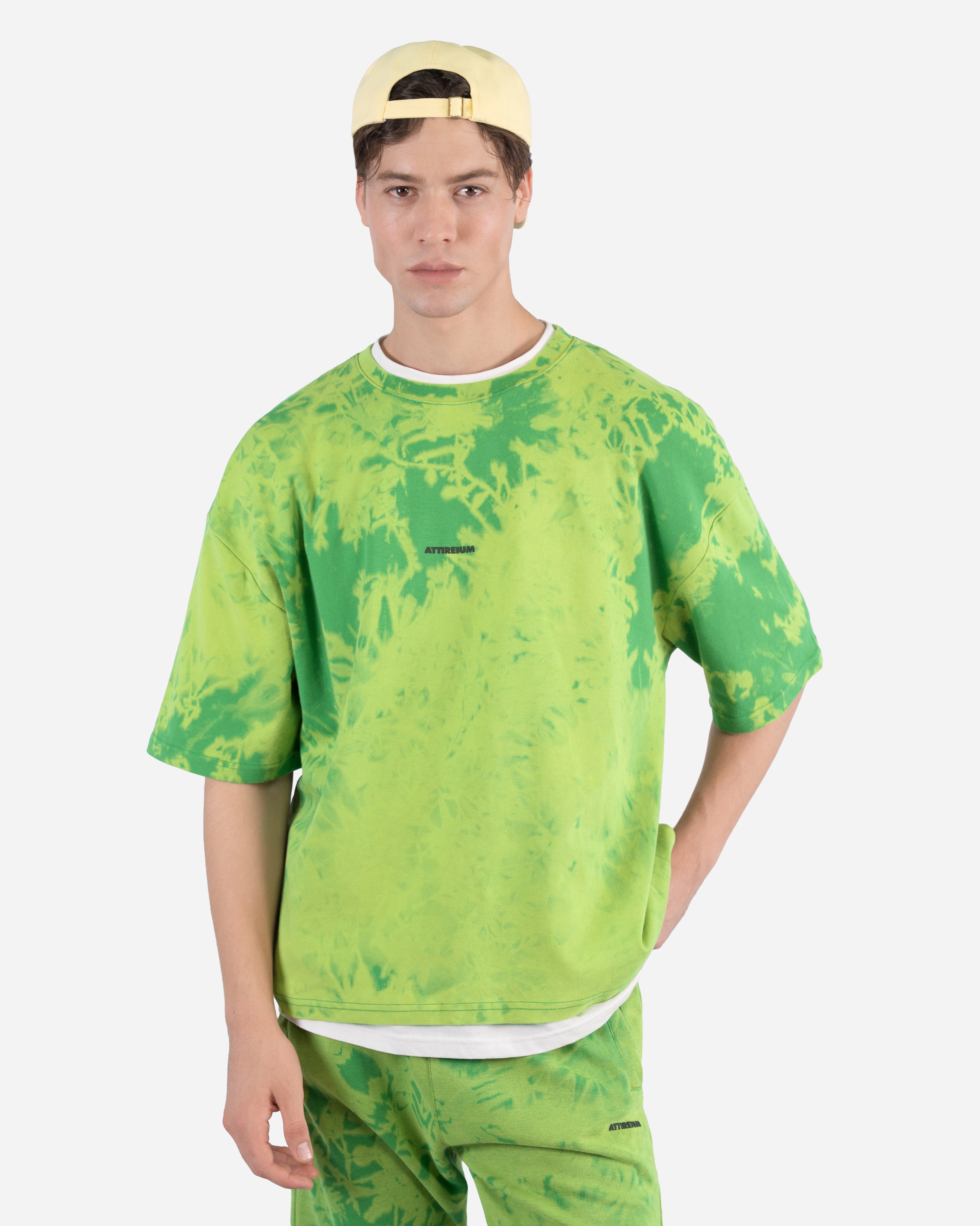 Emerald Drift – Random Wash Oversized T-Shirt