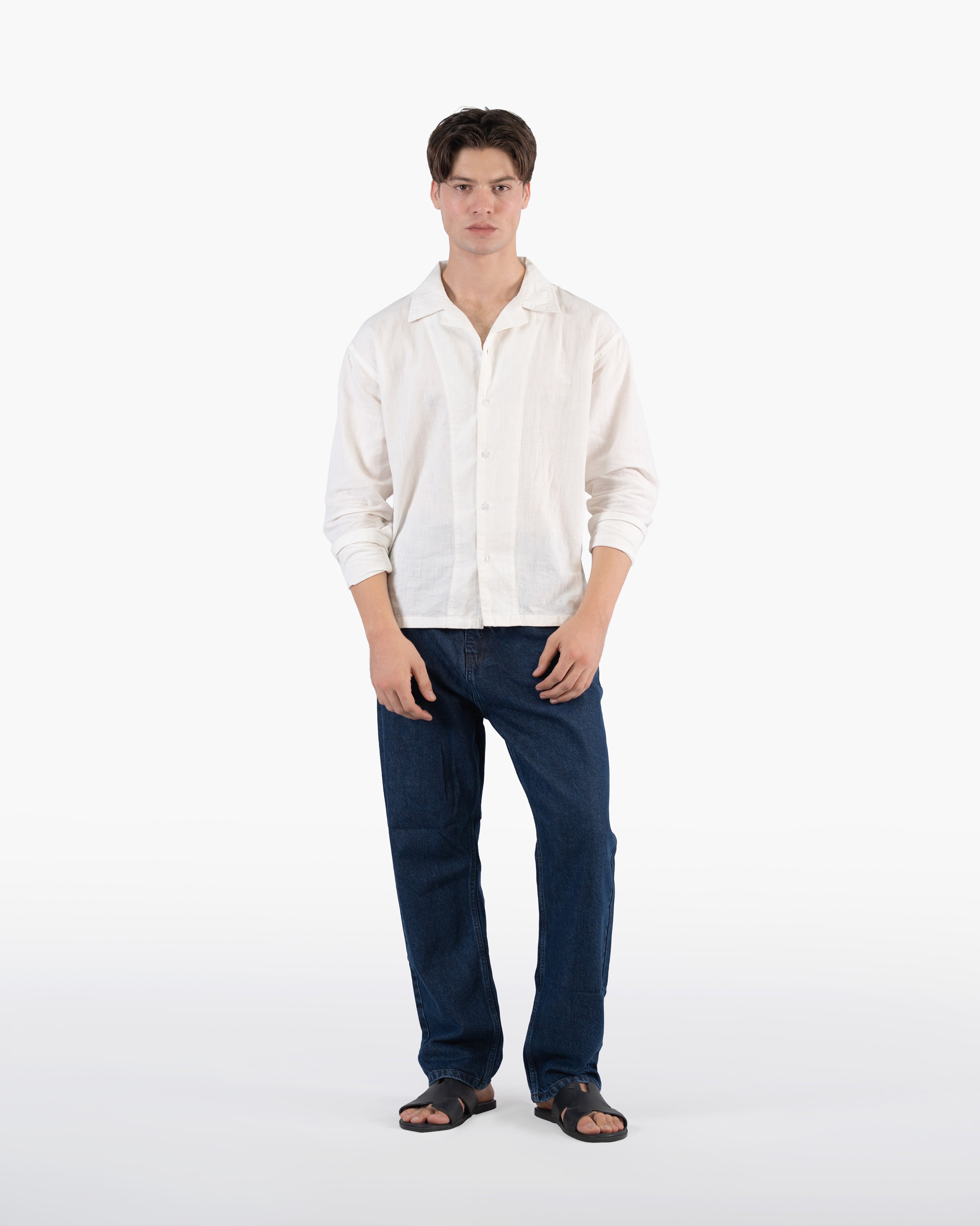 Classic White Full Sleeve Oversized Shirt