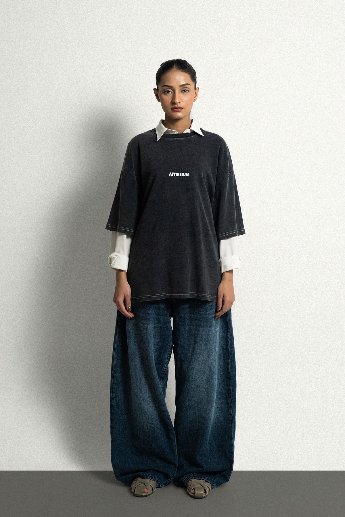 Washed Black Acid Wash T-Shirt