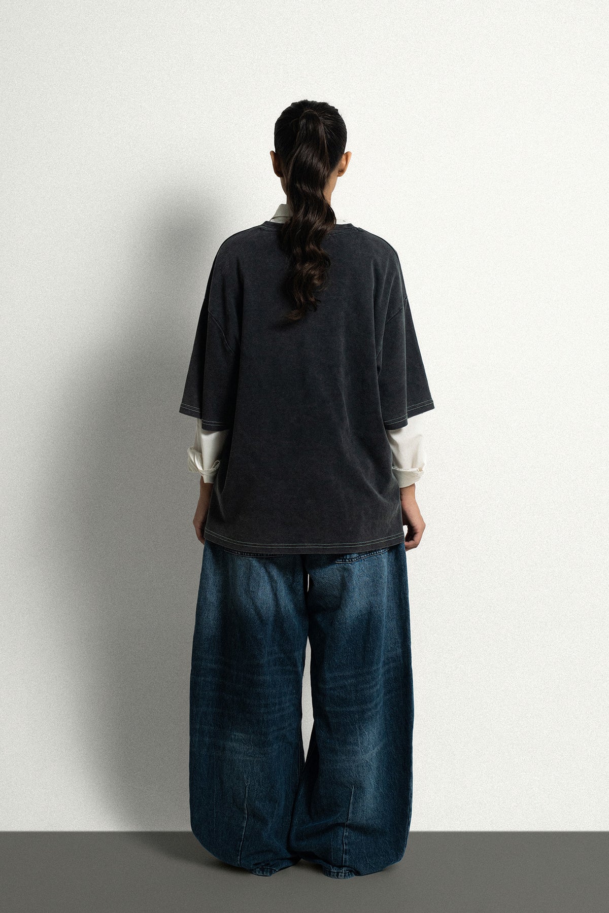 Washed Black Acid Wash T-Shirt