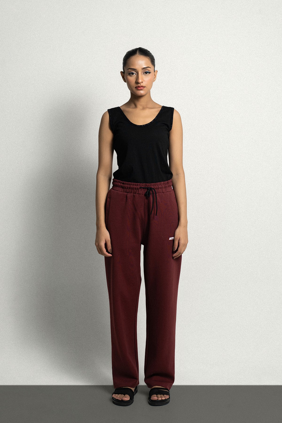 Plum Wine Unisex Combed Cotton Trouser