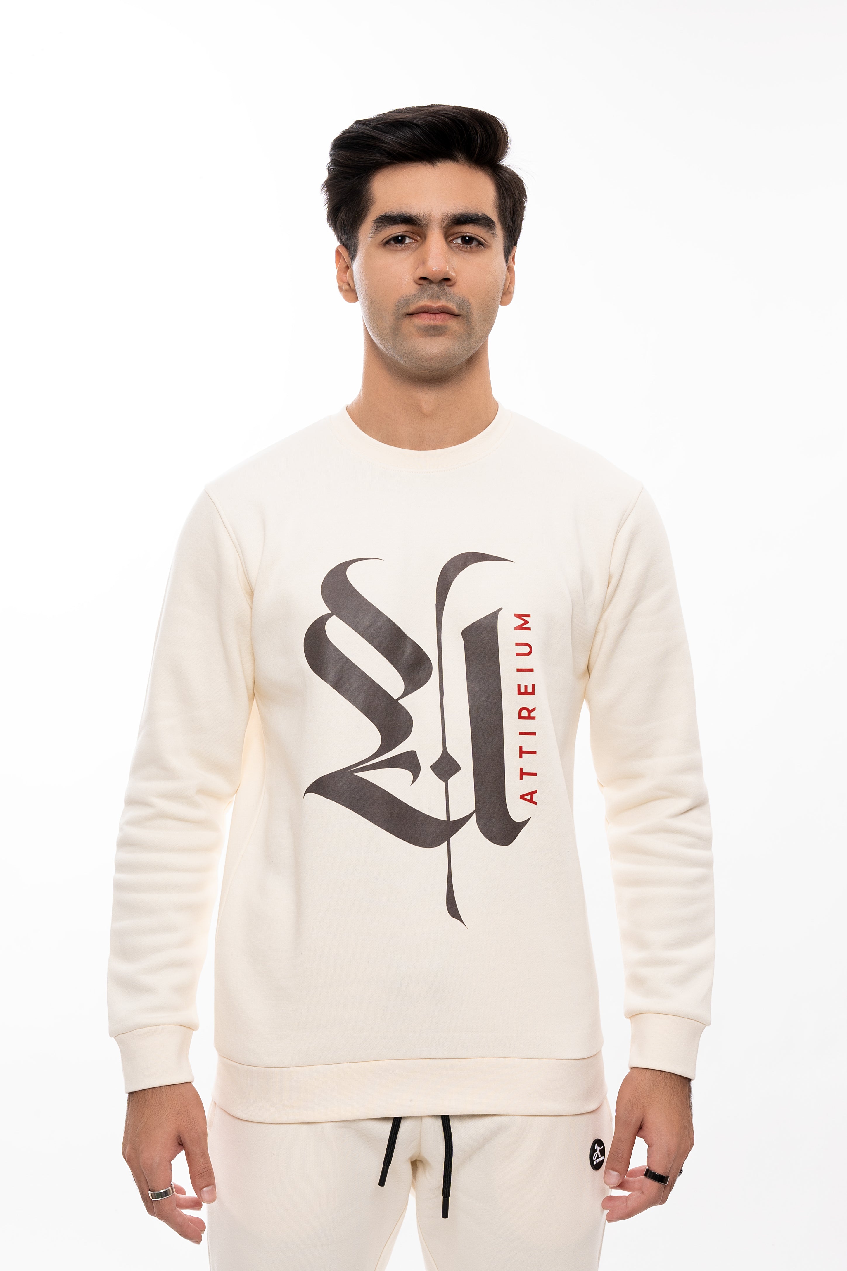 Beige Attireium Signature Sweatshirt