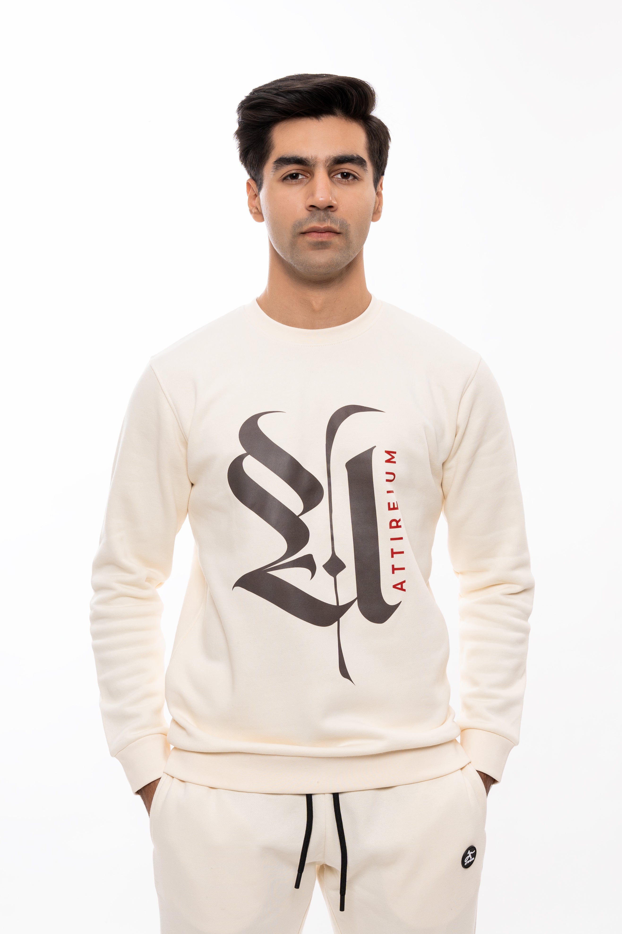 Beige Attireium Signature Sweatshirt