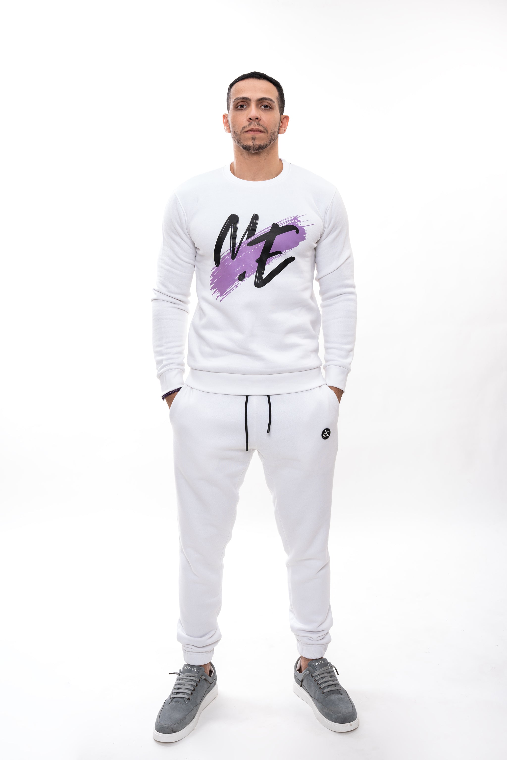 White ME Brushstroke Sweatshirt